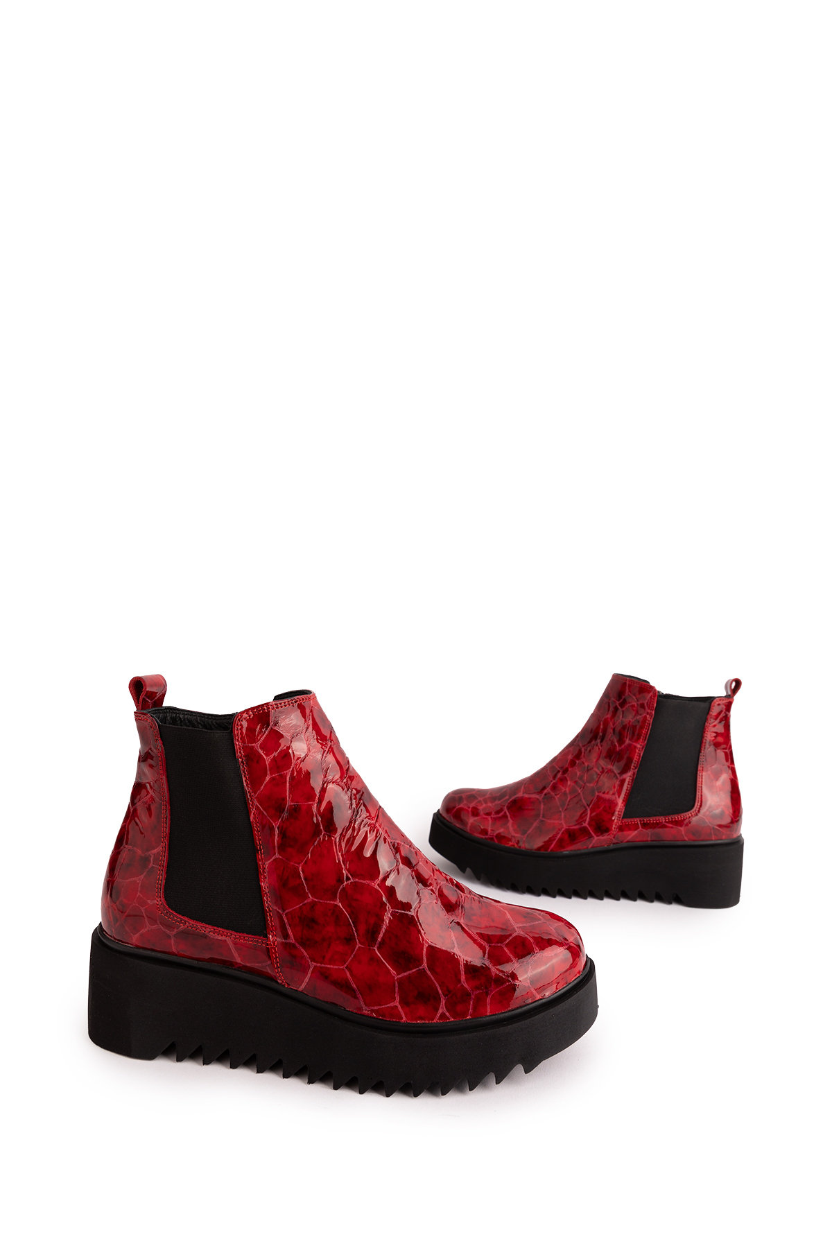 Gondol Kadın Hakiki Deri Dolgu Topuklu Hafif Bot ast.3409 - Görsel 4