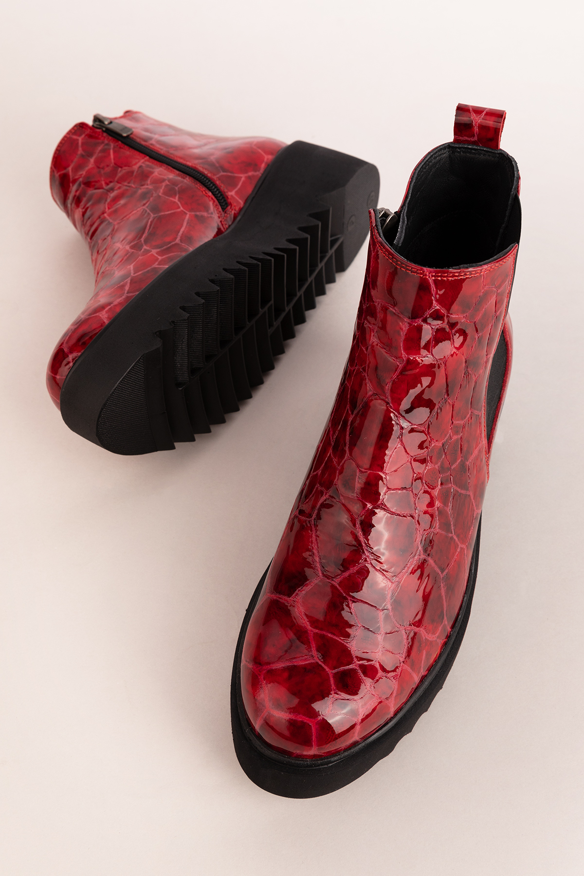 Gondol Kadın Hakiki Deri Dolgu Topuklu Hafif Bot ast.3409 - Görsel 8