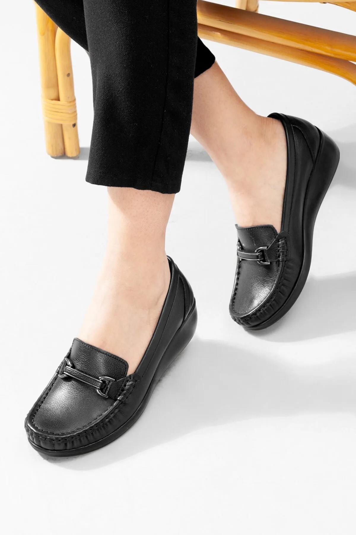 3222 Comfort Hakiki Deri Kadın Ayakkabı - Görsel 2