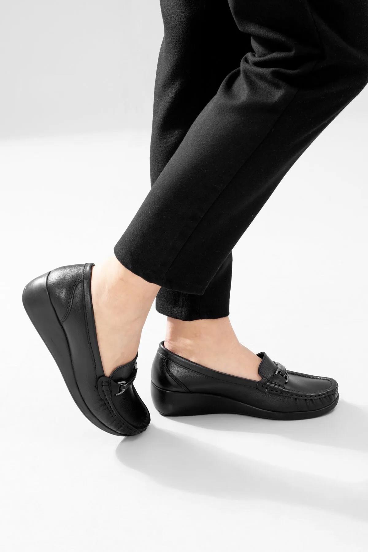 3222 Comfort Hakiki Deri Kadın Ayakkabı - Görsel 5