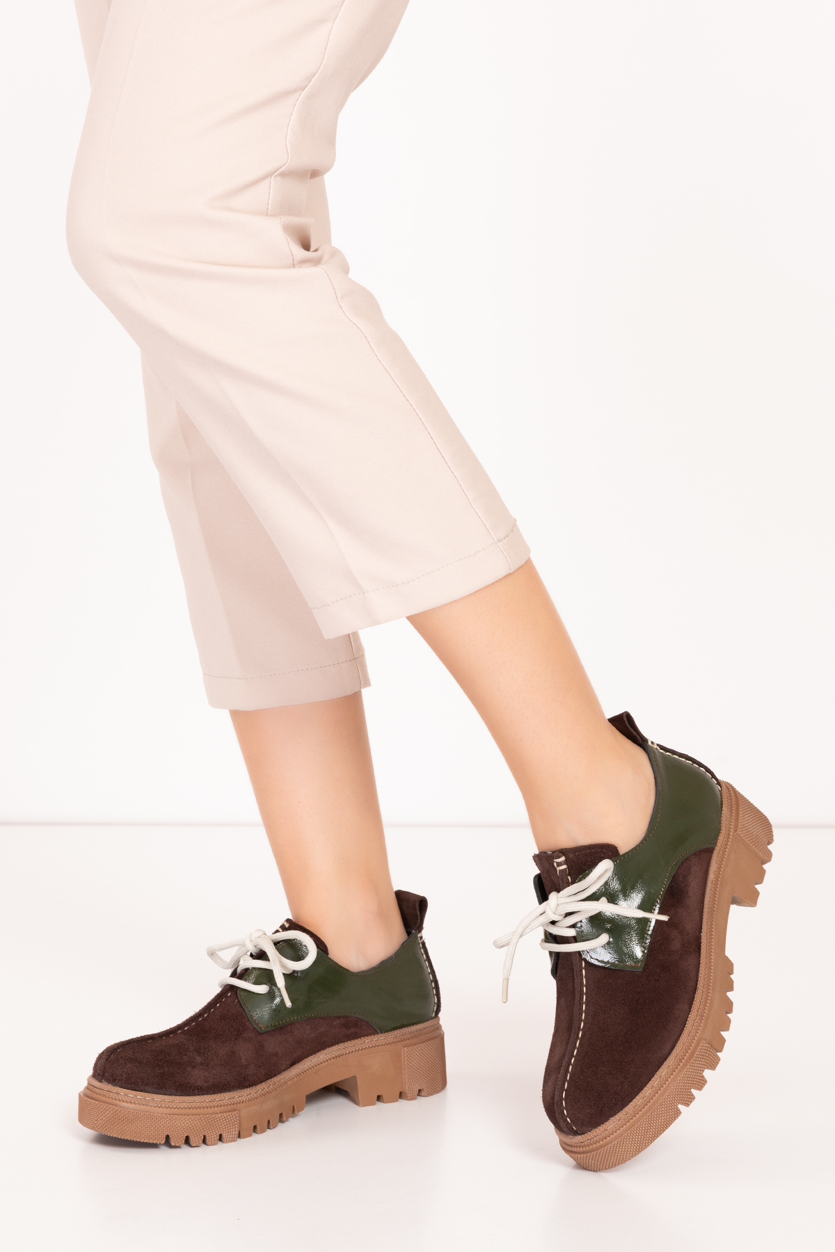 Gondol Hakiki Deri Günlük Kalın Taban Ayakkabı bel.455 - Görsel 2