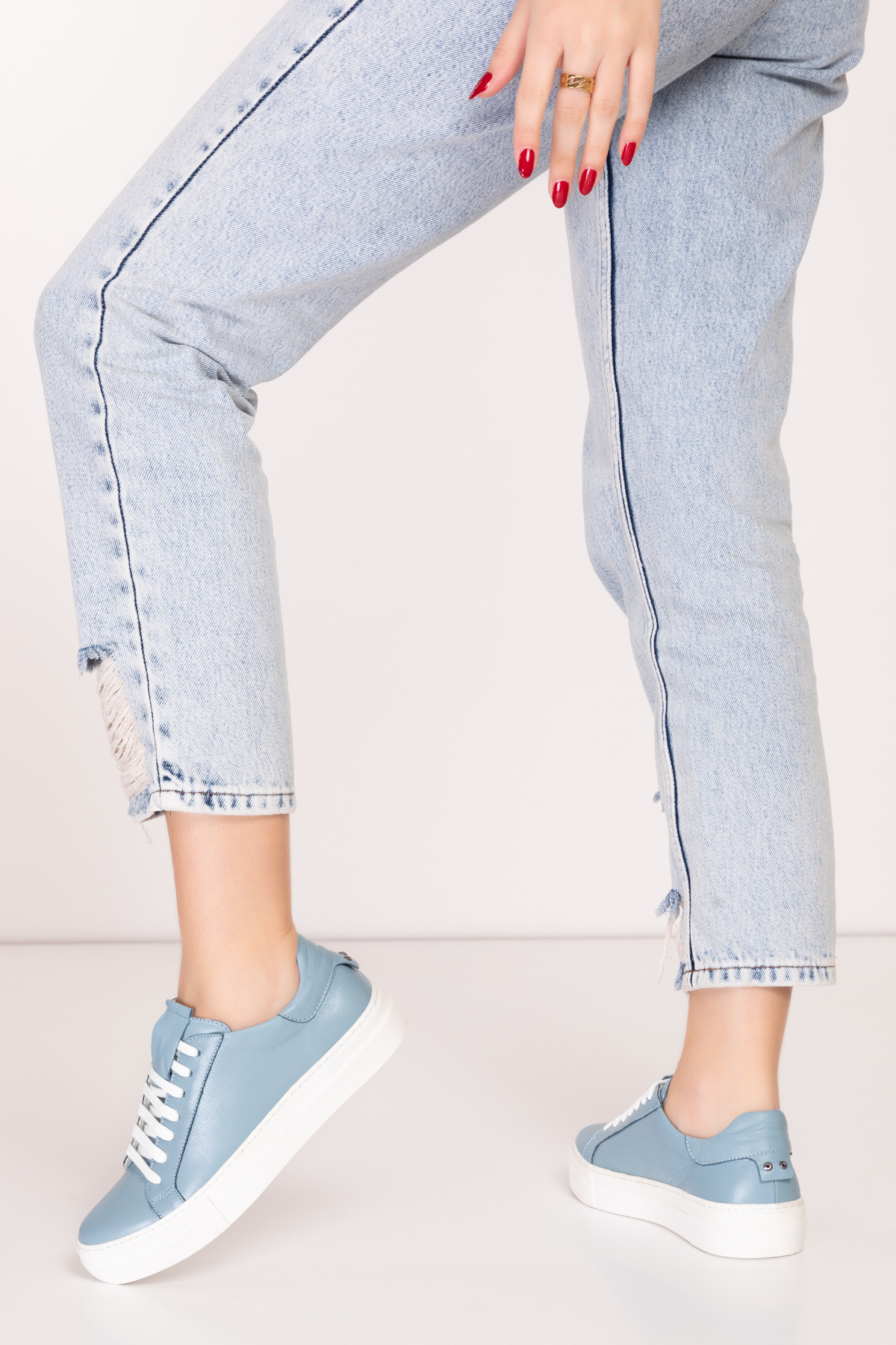 Gondol Hakiki Deri Anatomik Taban Spor Ayakkabı alsx.1352 - Görsel 4