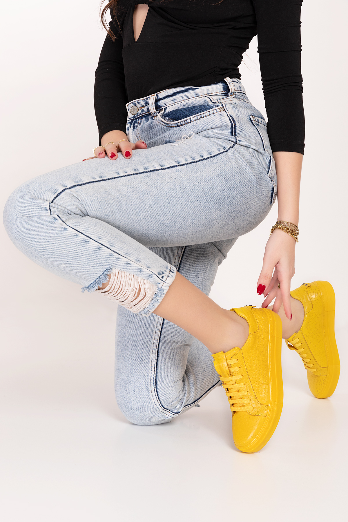 Gondol Hakiki Deri Anatomik Taban Spor Ayakkabı alsx.1352 - Görsel 4