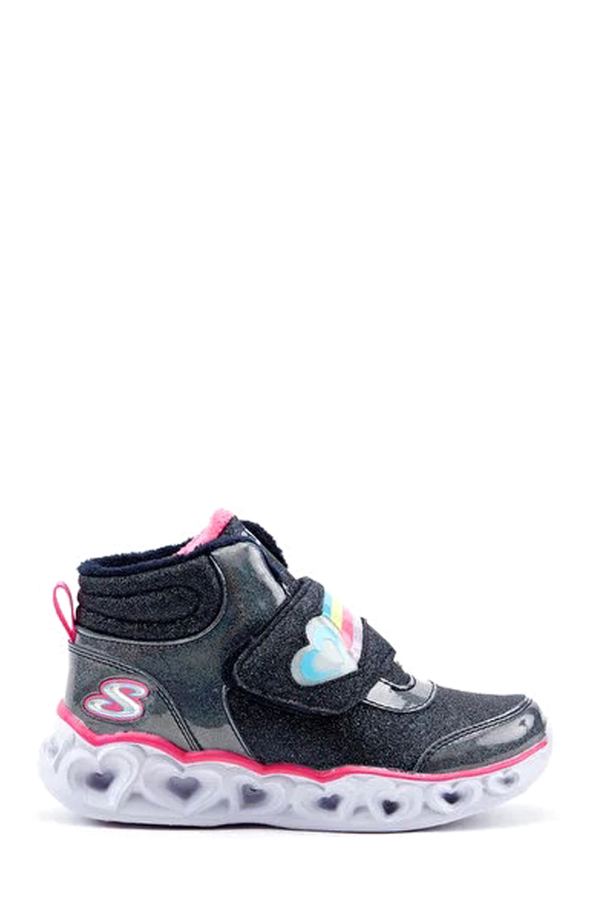 HEART LIGHTS Lacivert Kız Çocuk High Sneaker - Görsel 2