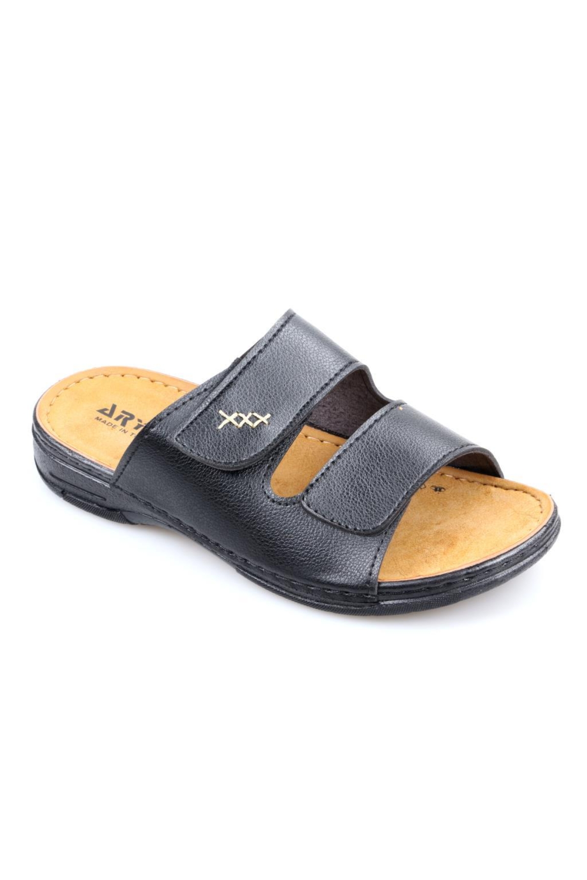 005-02 Ortapedik Siyah Erkek Günlük Terlik - Görsel 2