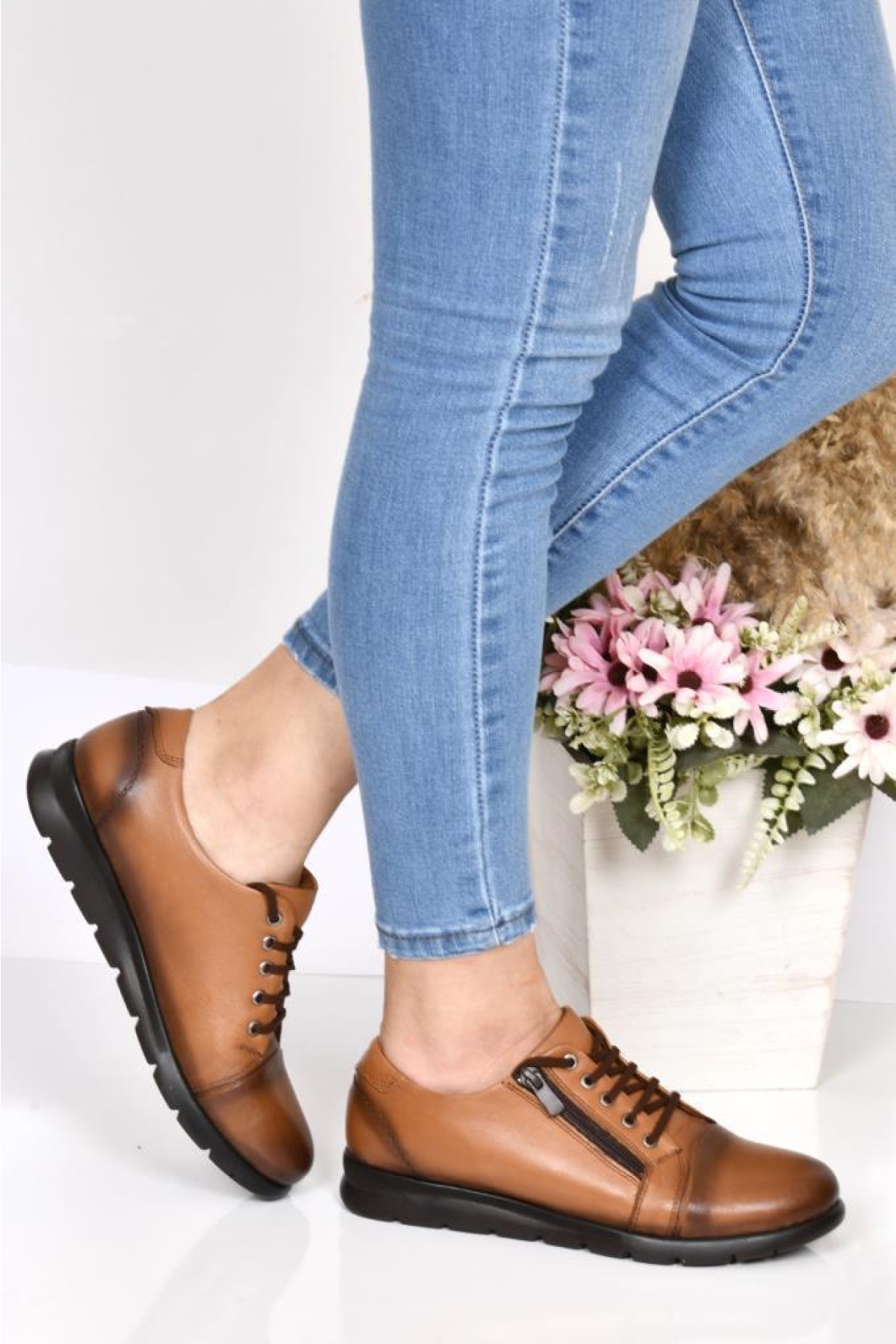 Scavia 02276 Orto Pedik Kadın Deri Günlük Ayakkabı - Görsel 3