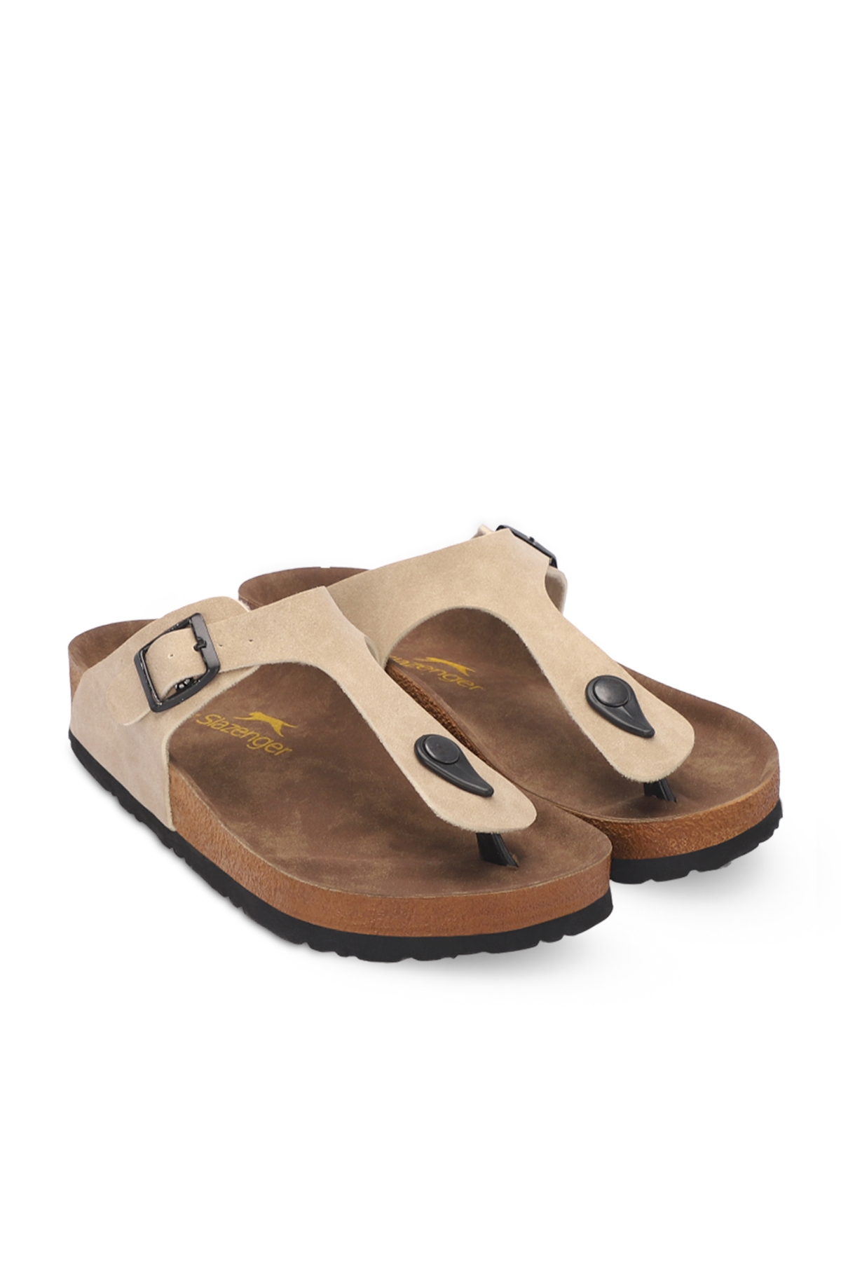 LUKE Kadın Terlik Bej Nubuk - Görsel 3