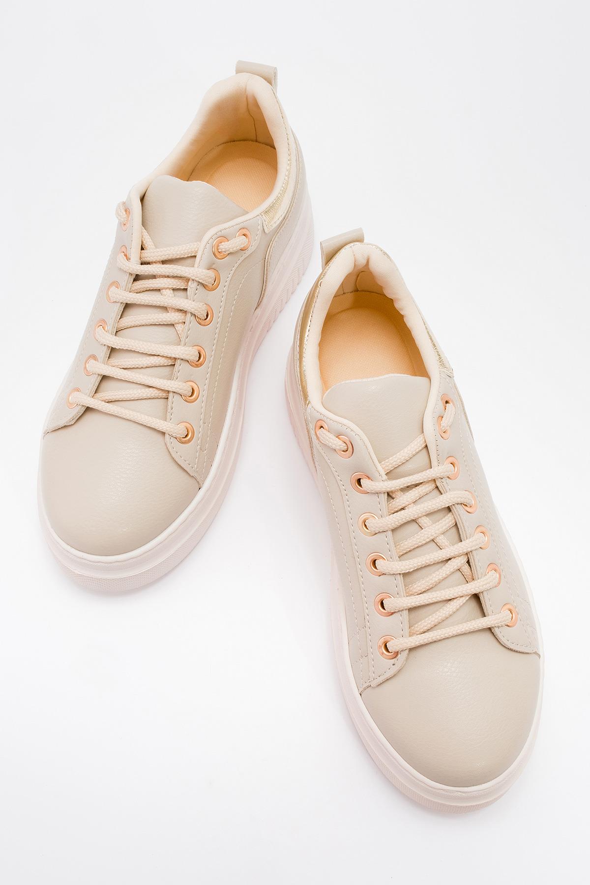 Kaydırmaz Kadın Spor Ayakabı TEN ALTIN - Görsel 6