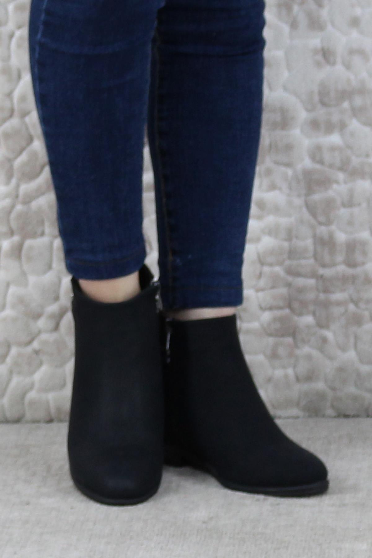 4271 Rahat Esnek Toka Taş Detaylı Sıcak Astar Kadın Bot - Görsel 3
