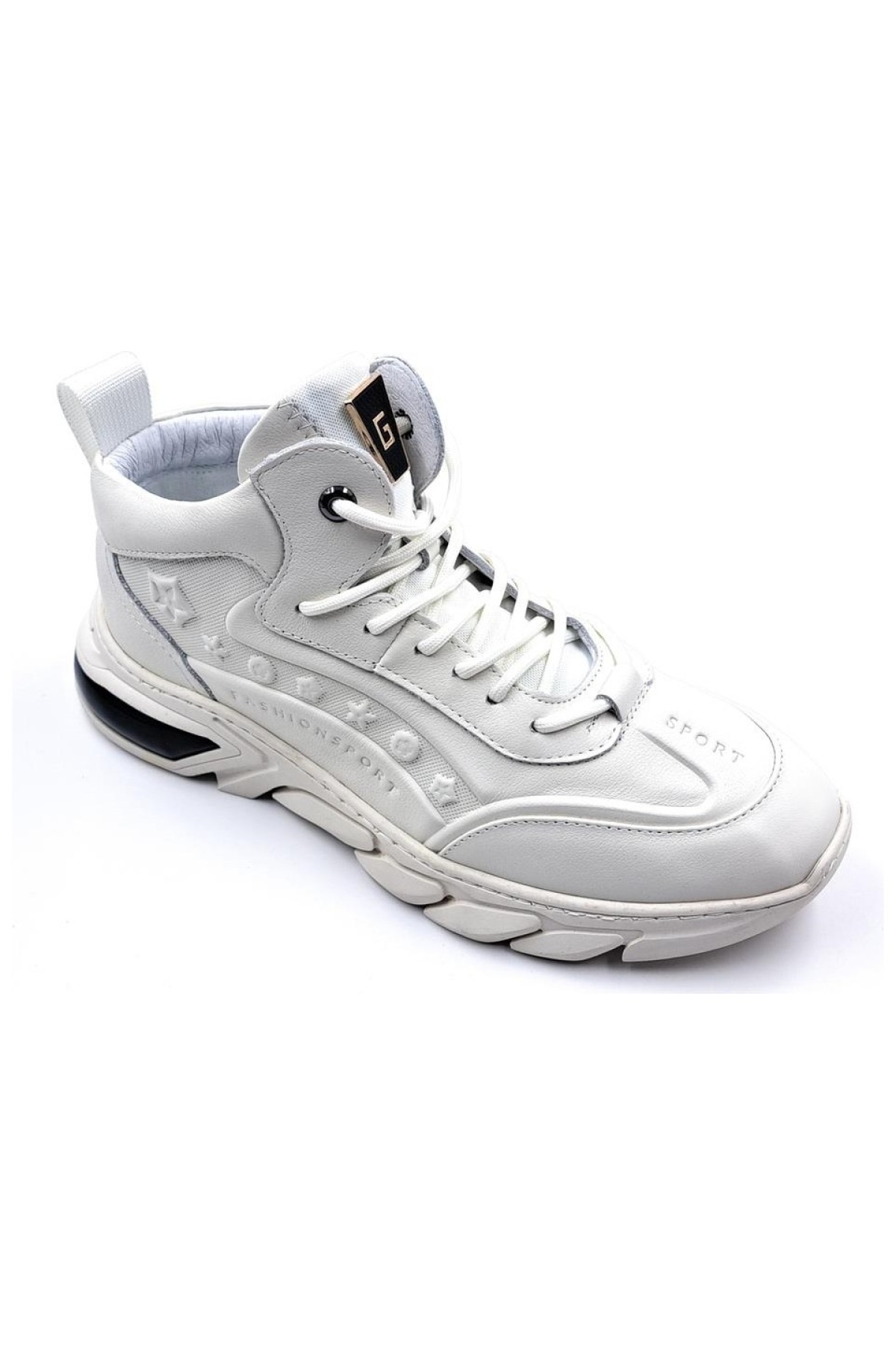 23K504 Beyaz Erkek Sneaker Ayakkabı - Görsel 4