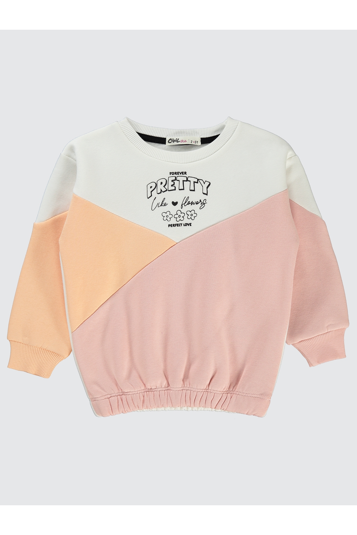 Kız Çocuk Sweatshirt 2-5 Yaş Ekru