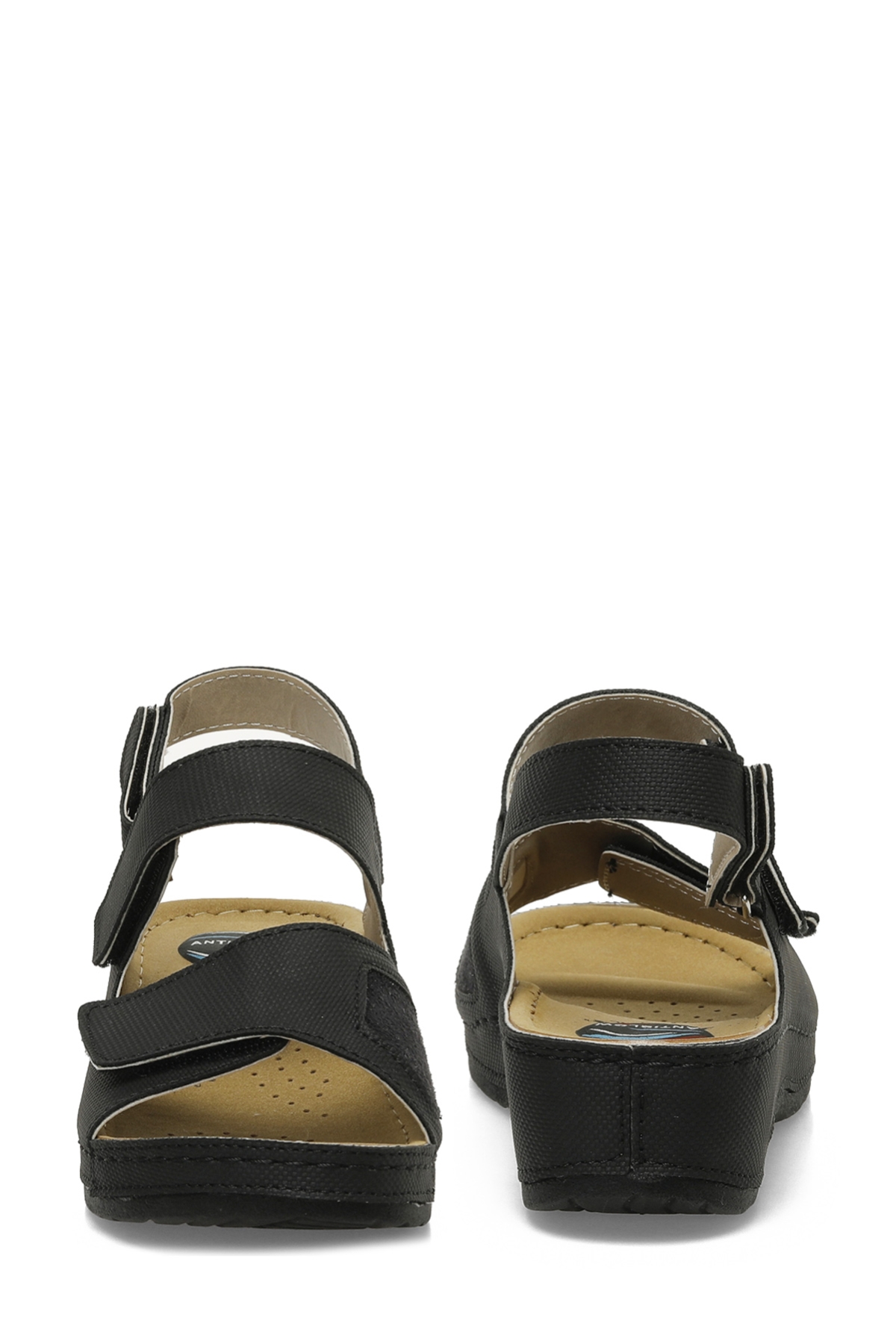 166992.Z5FX Siyah Kadın Düz Sandalet - Görsel 6
