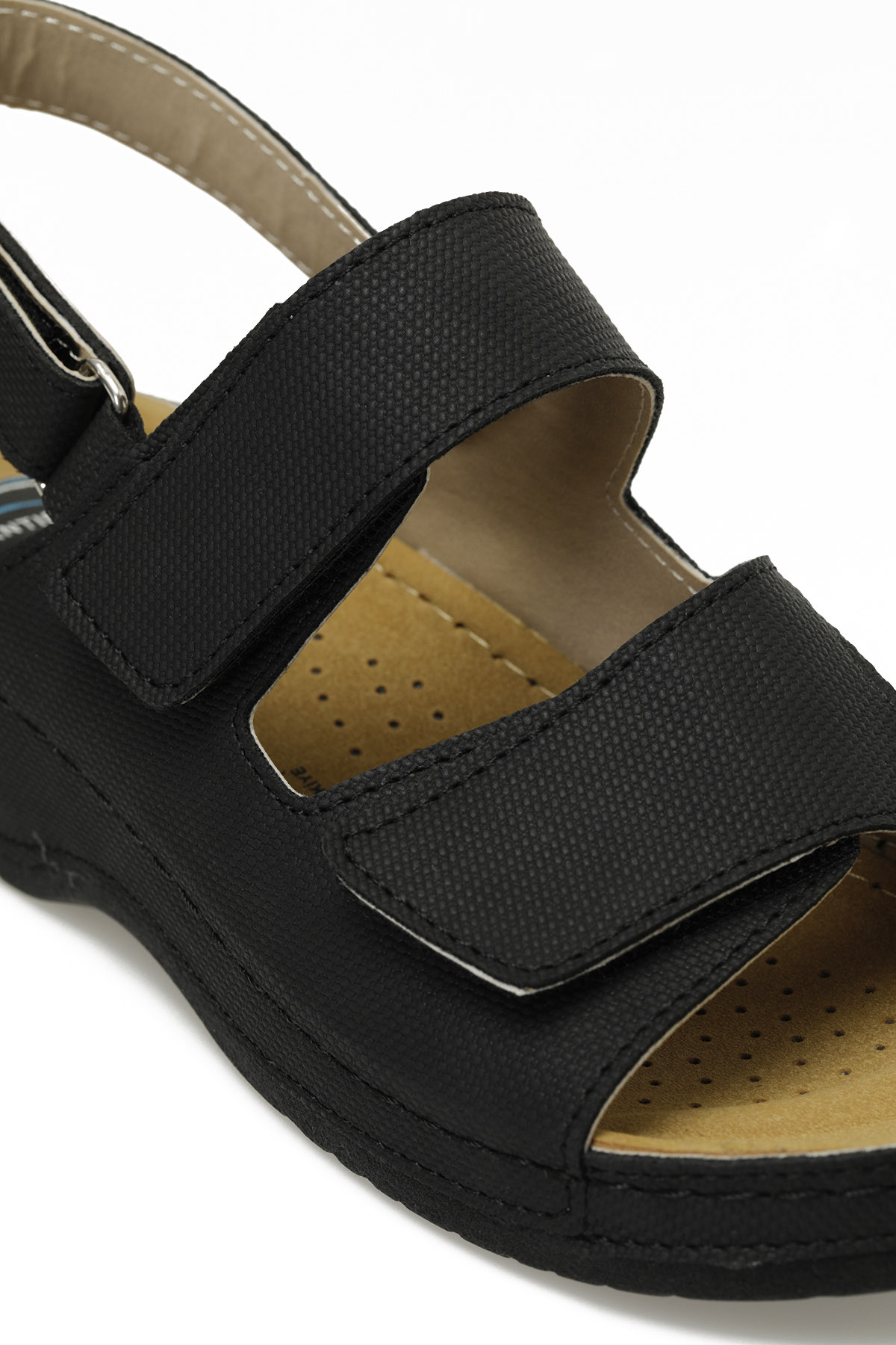166992.Z5FX Siyah Kadın Düz Sandalet - Görsel 8