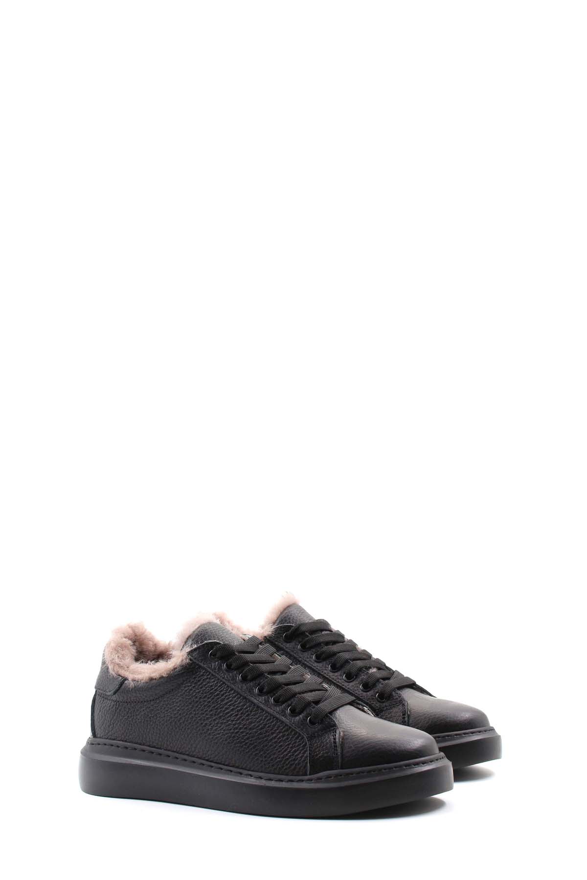 Hakiki Deri Kürklü Kadın Casual Ayakkabı 160KZA950 - Görsel 5