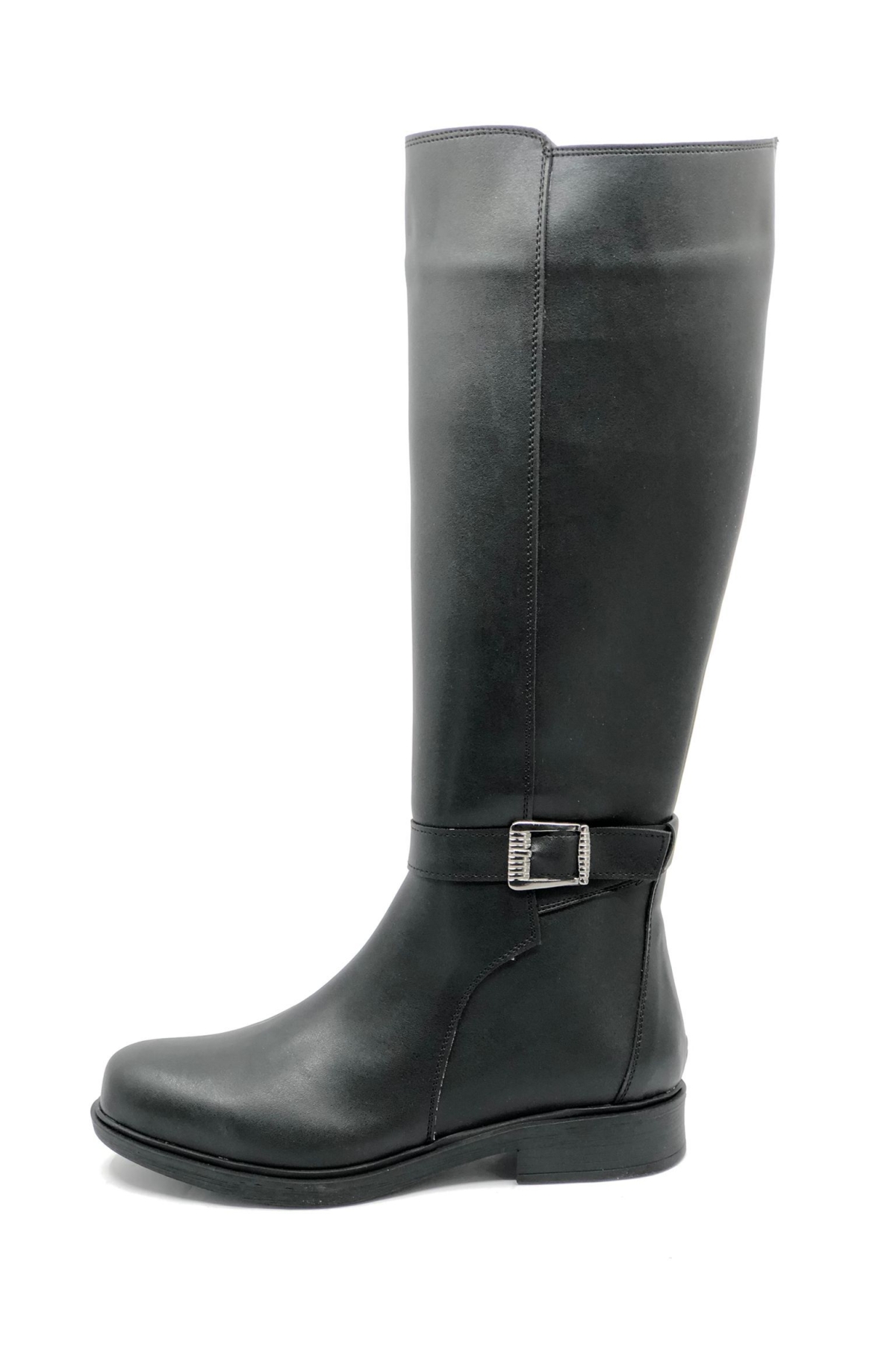 Ayakdaş Diz Altı Tokalı Düz Taban Kadın Çizme - Görsel 2