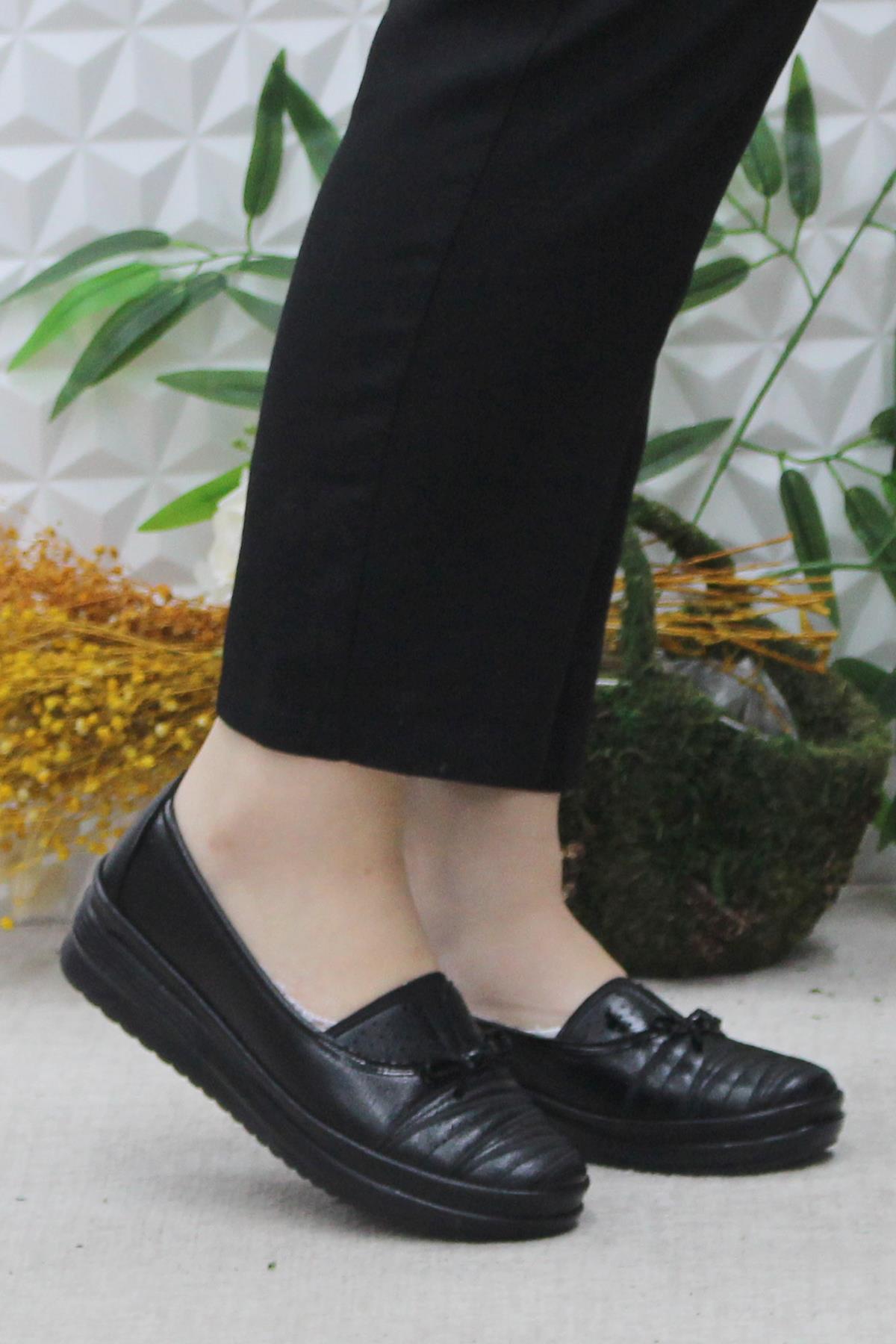 Safir 1272 Siyah Ortopedik Ayakkabı Günlük Kadın Ayakkabı - Görsel 2