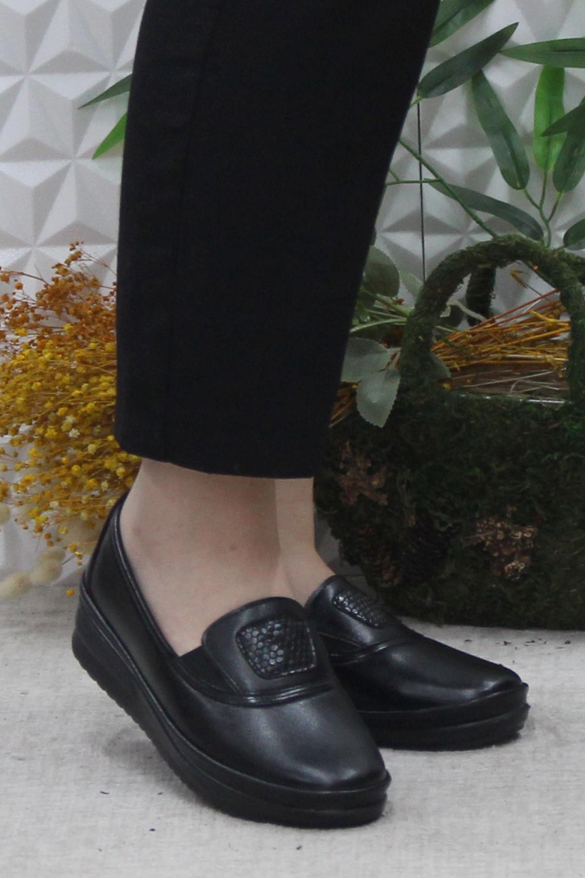 Safir 1262 Siyah Ortopedik Ayakkabı Günlük Kadın Ayakkabı - Görsel 3