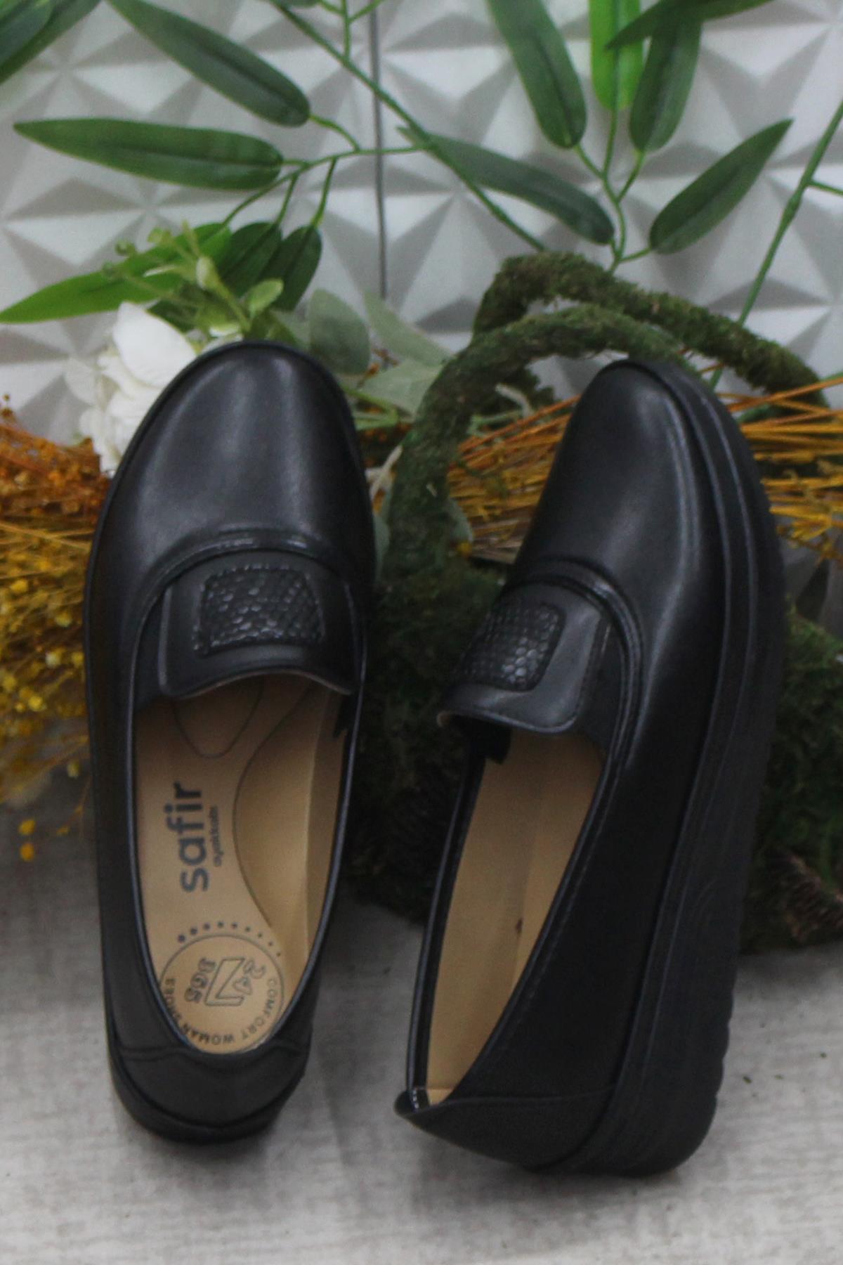 Safir 1262 Siyah Ortopedik Ayakkabı Günlük Kadın Ayakkabı - Görsel 6