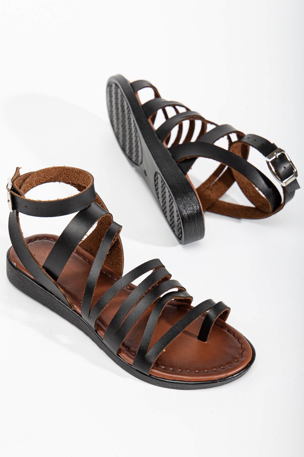 Kadın Sandalet SİYAH CİLT - Görsel 3