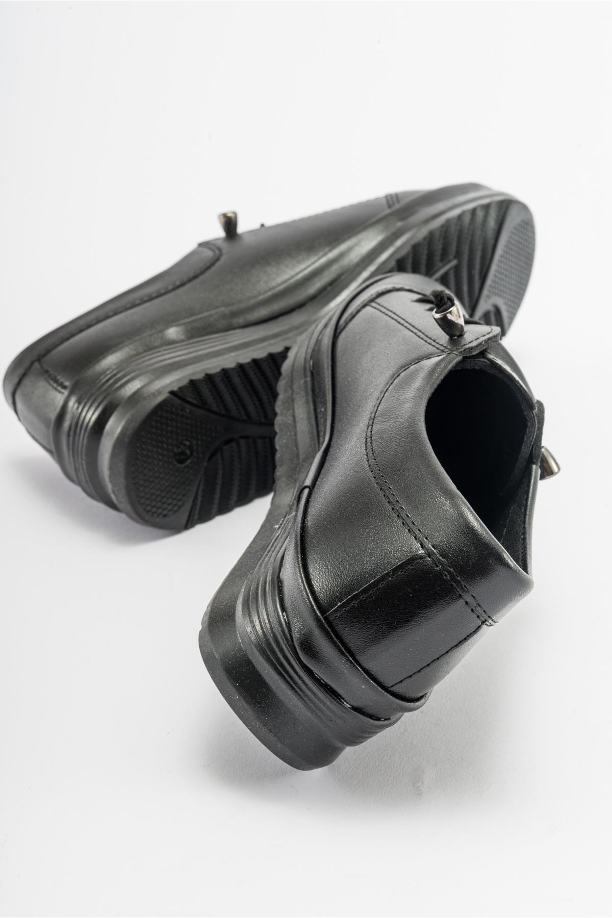 Gizli Lastikli Bağcıklı Termo SİYAH CİLT SİYAH - Görsel 5