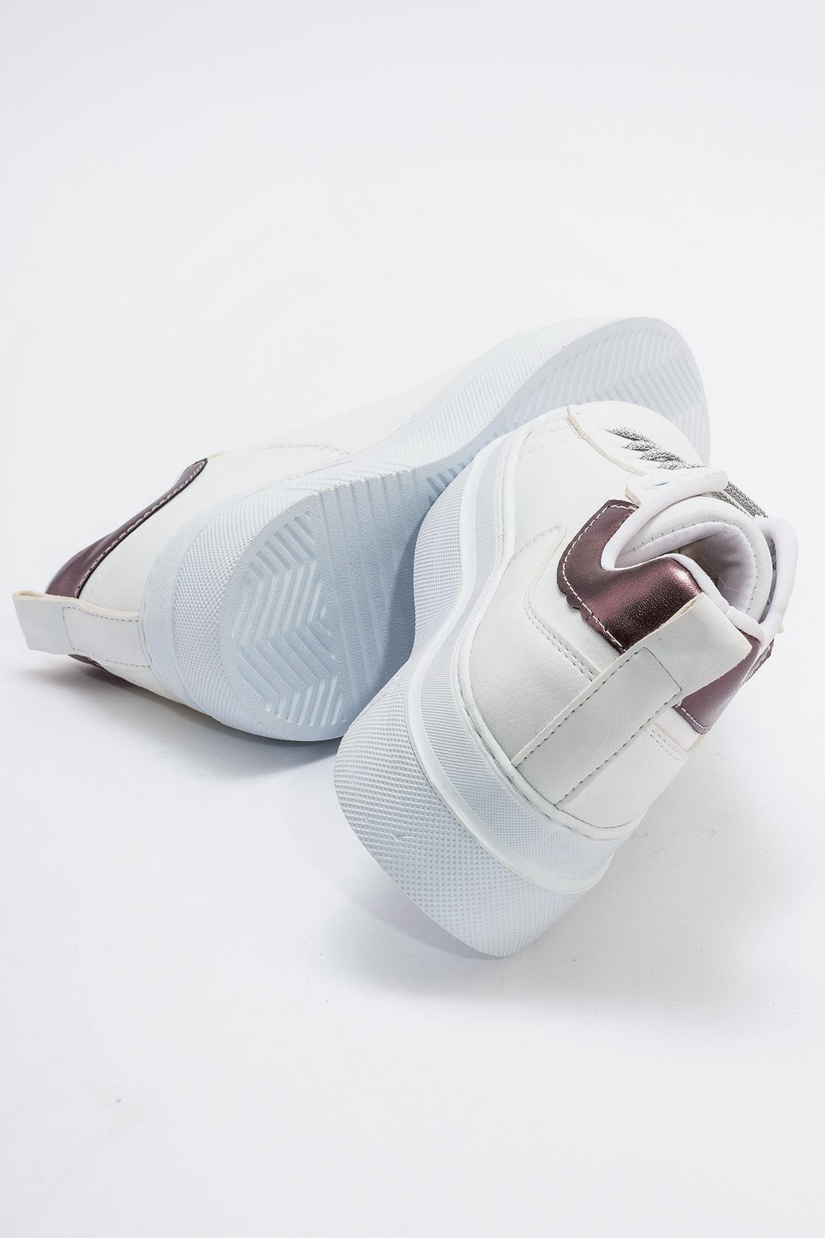 Kaydırmaz Kadın Spor Ayakkabı BEYAZ CİLT - Görsel 5