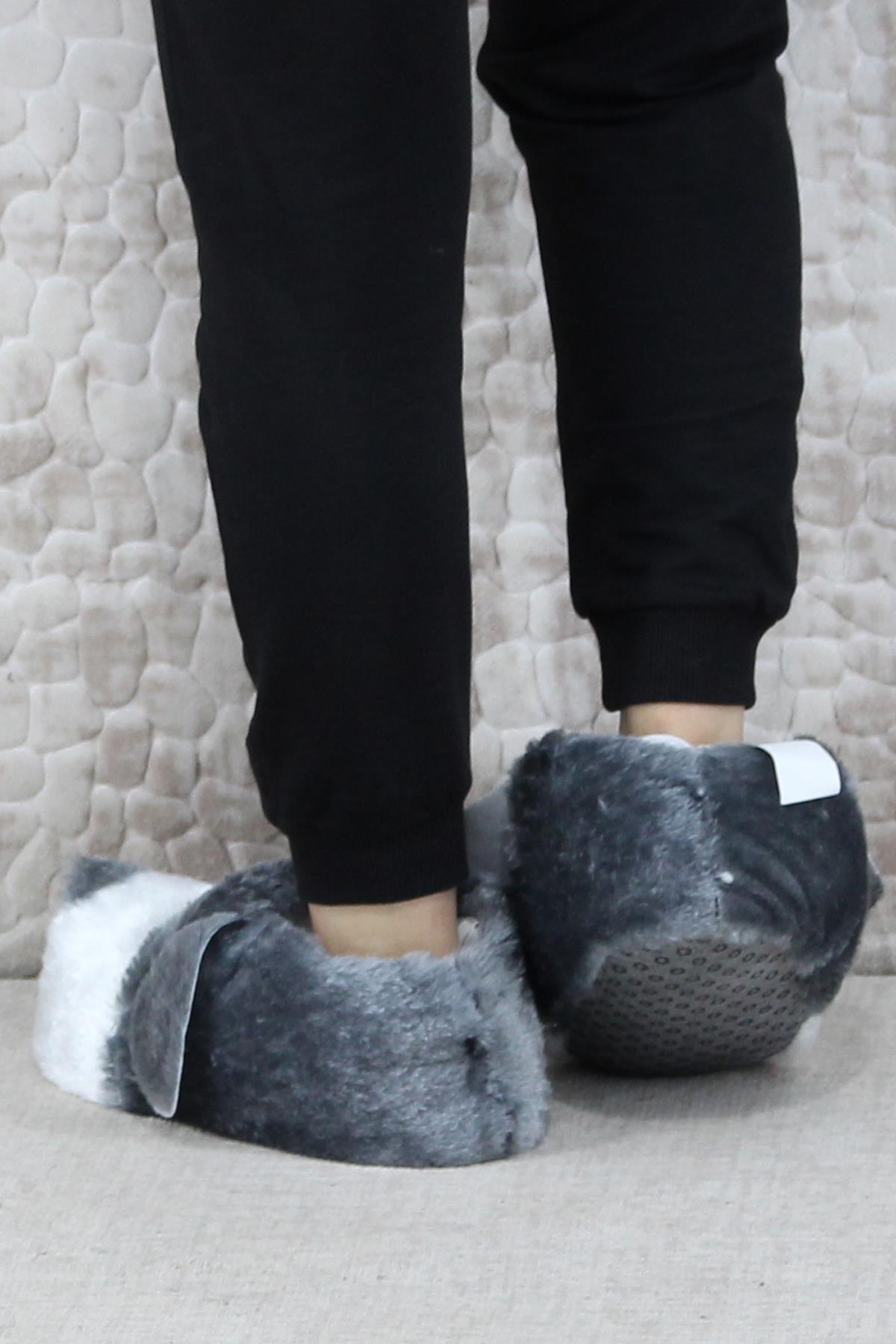 Sevimli Köpek Figürlü Peluş Panduf Hayvanlı Yumuşak Kadın Panduf - Görsel 5