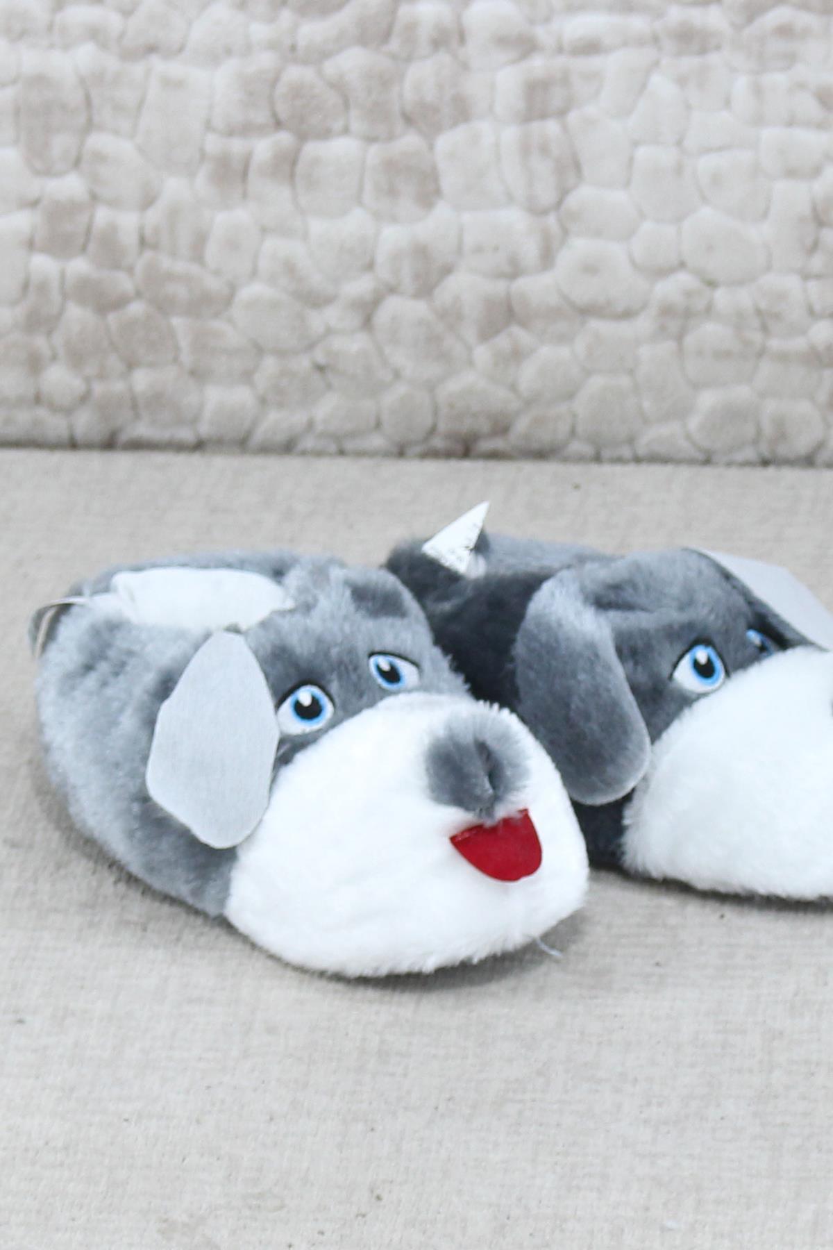 Sevimli Köpek Figürlü Peluş Panduf Hayvanlı Yumuşak Kadın Panduf - Görsel 6