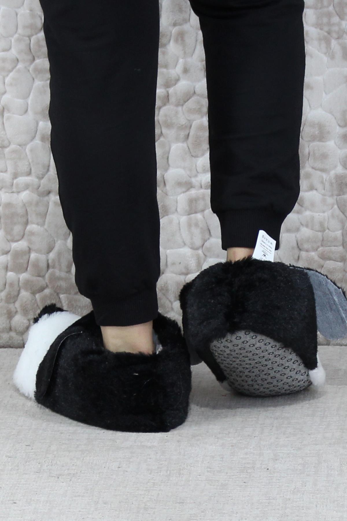 Sevimli Köpek Figürlü Peluş Panduf Hayvanlı Yumuşak Kadın Panduf - Görsel 5