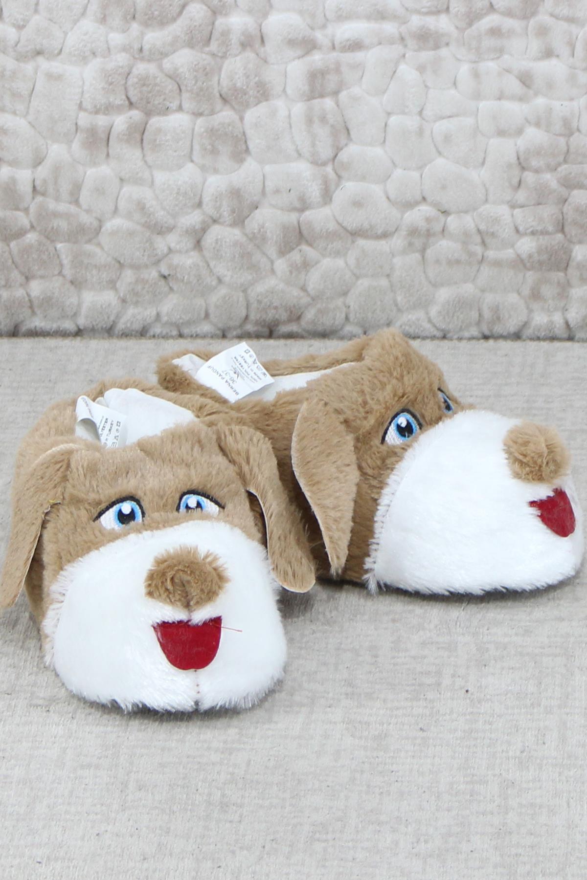 Sevimli Köpek Figürlü Peluş Panduf Hayvanlı Yumuşak Kadın Panduf - Görsel 6