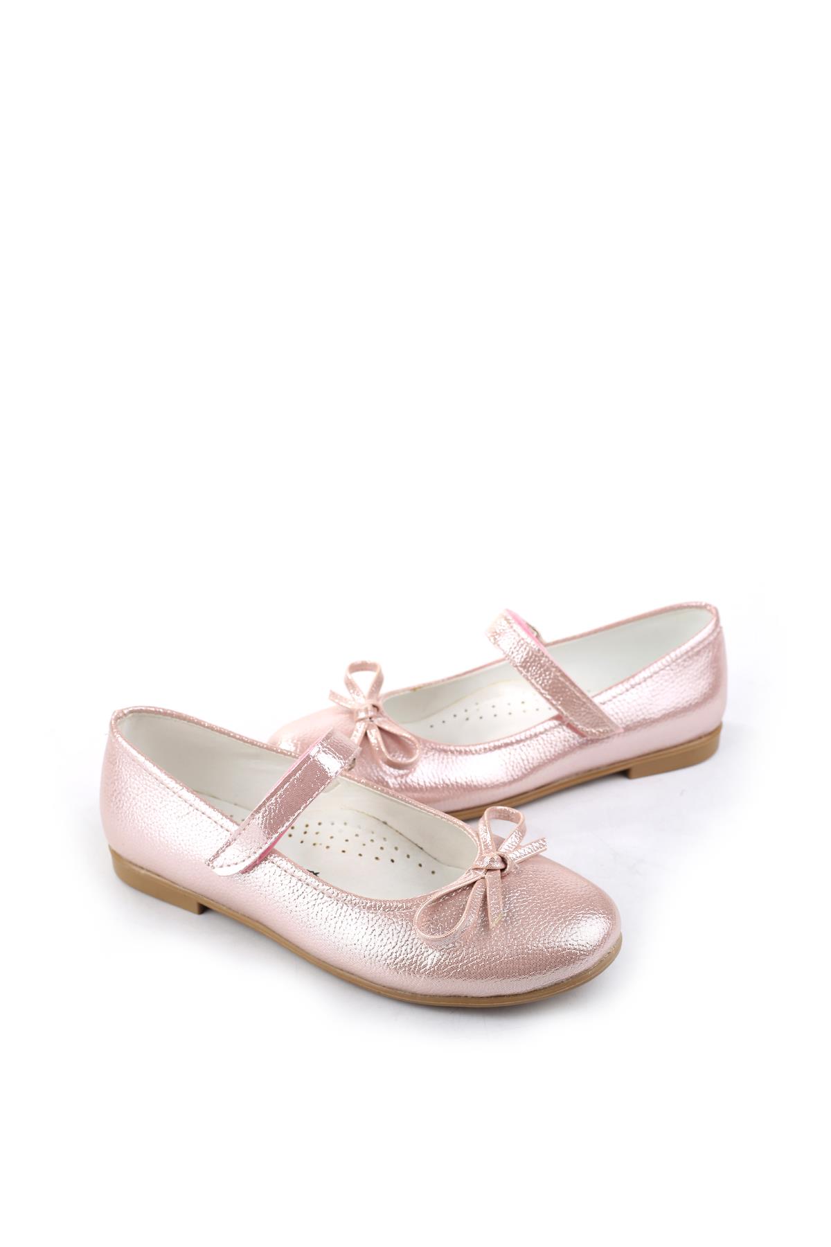 Ortaç 2079 Kız Çocuk Balerin Cırtlı Rugan Babet Ayakkabı - Görsel 2