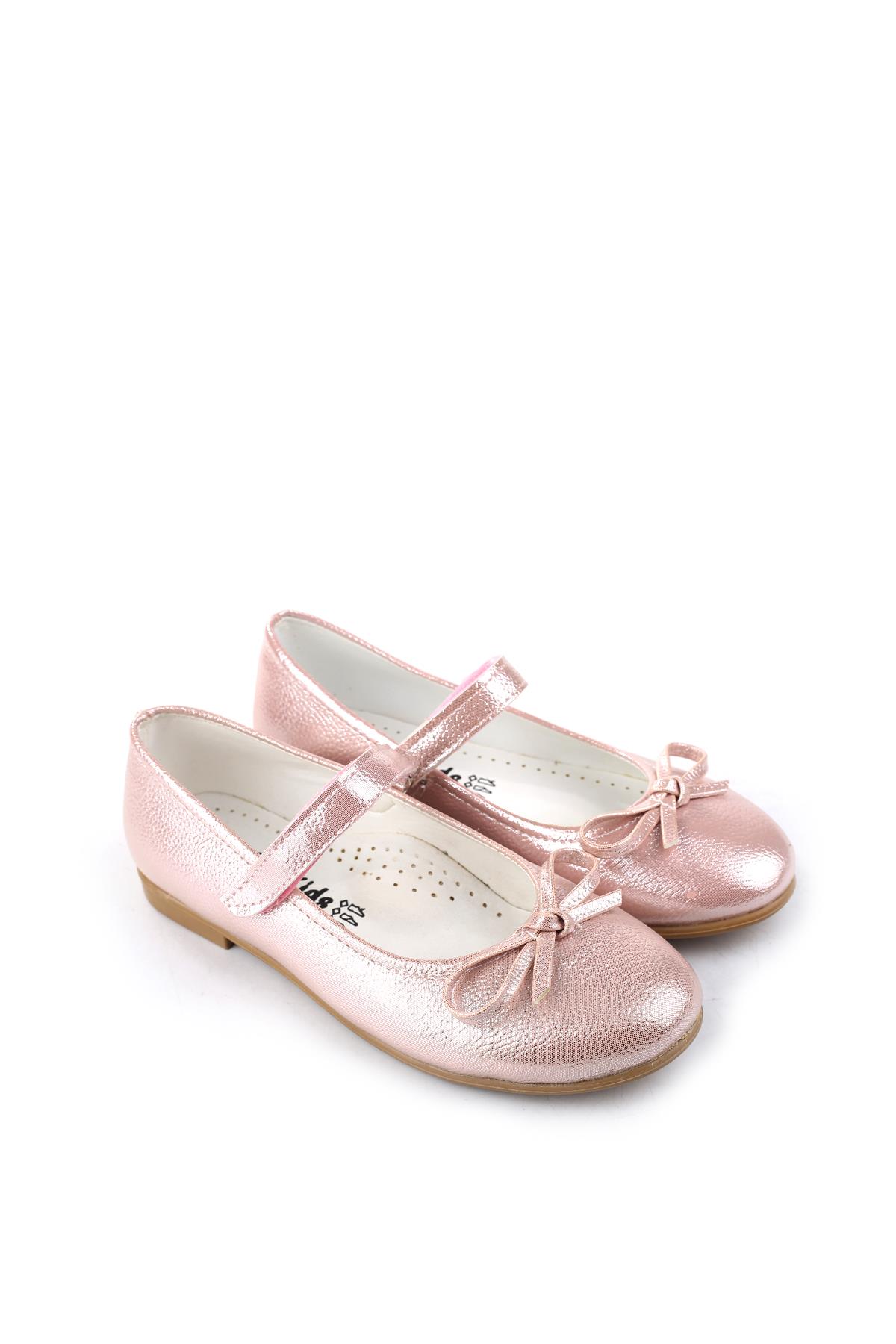 Ortaç 2079 Kız Çocuk Balerin Cırtlı Rugan Babet Ayakkabı - Görsel 3