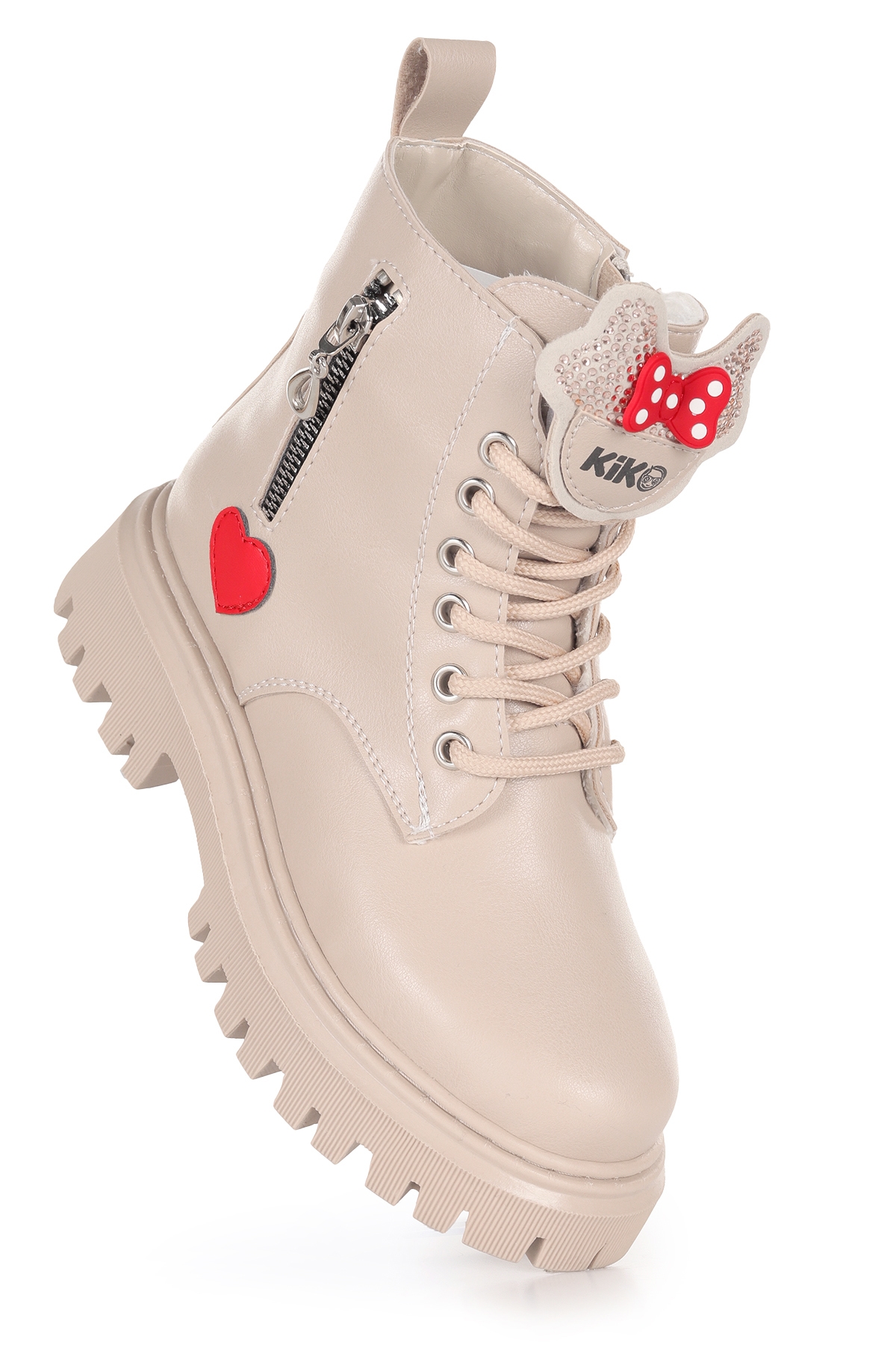 Bella Günlük Fermuarlı Kız Çocuk Bot Ayakkabı Bej - Görsel 4
