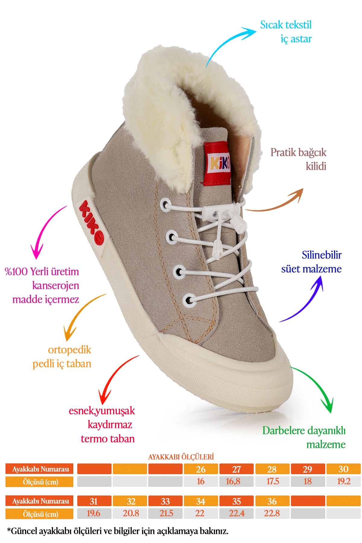 Tigge Günlük Lastikli Kız Çocuk Bot Ayakkabı Gri - Görsel 3