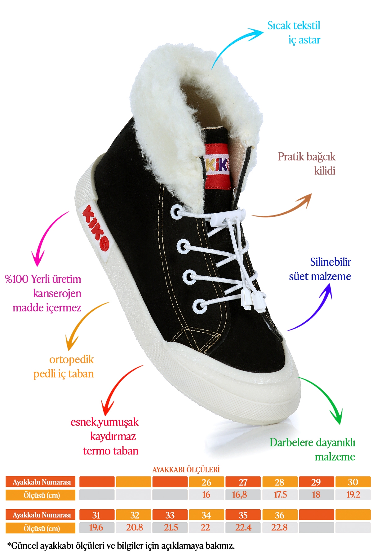 Tigge Günlük Lastikli Kız Çocuk Bot Ayakkabı Siyah - Görsel 3