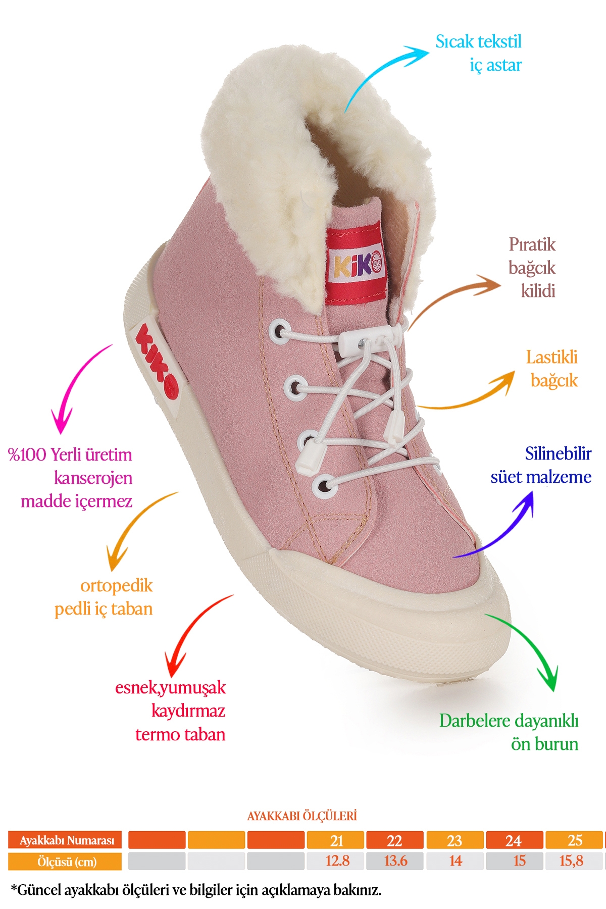 Tigge Günlük Lastikli Kız Bebek Bot Ayakkabı Pudra - Görsel 3