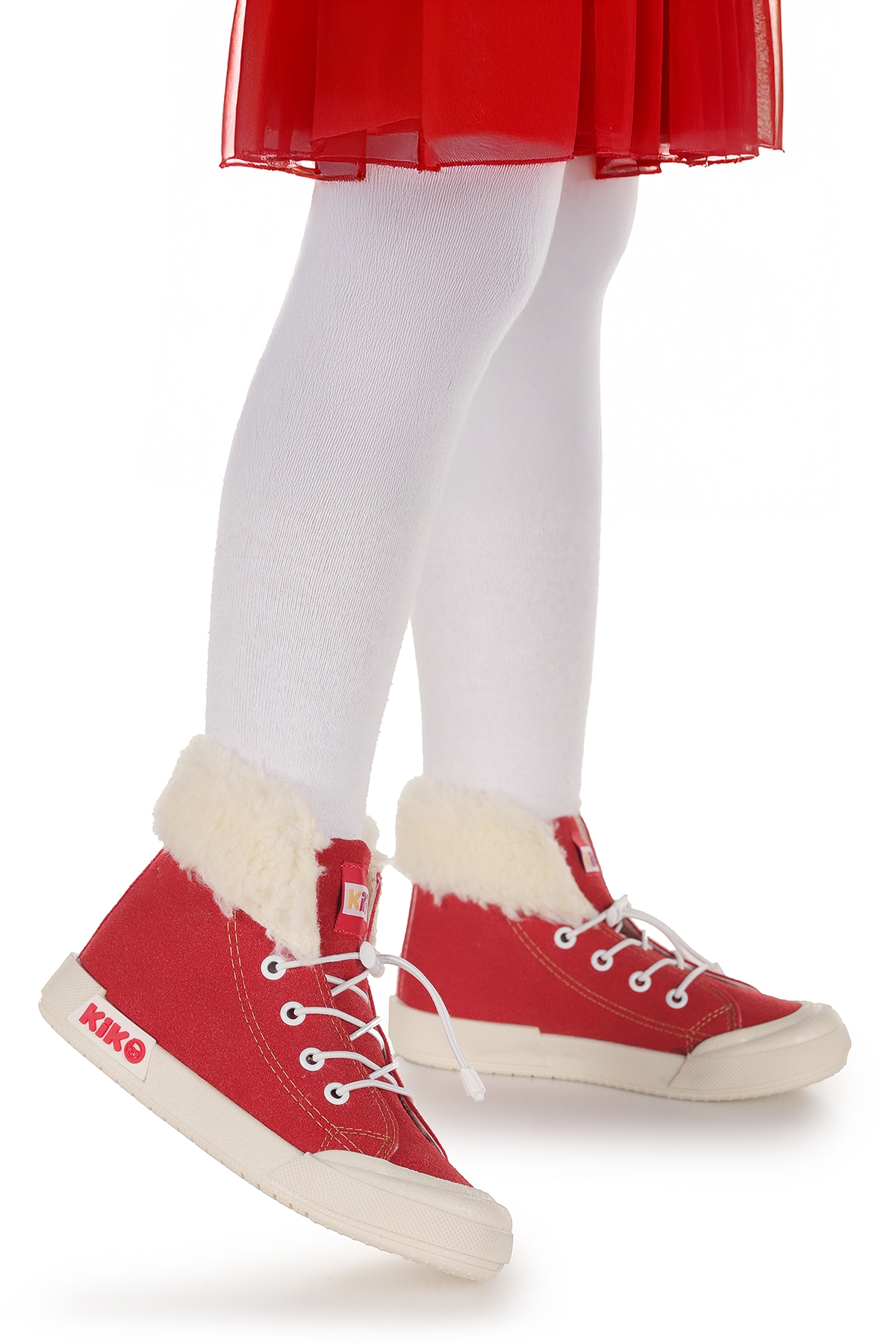 Tigge Günlük Lastikli Kız Bebek Bot Ayakkabı Kırmızı - Görsel 2