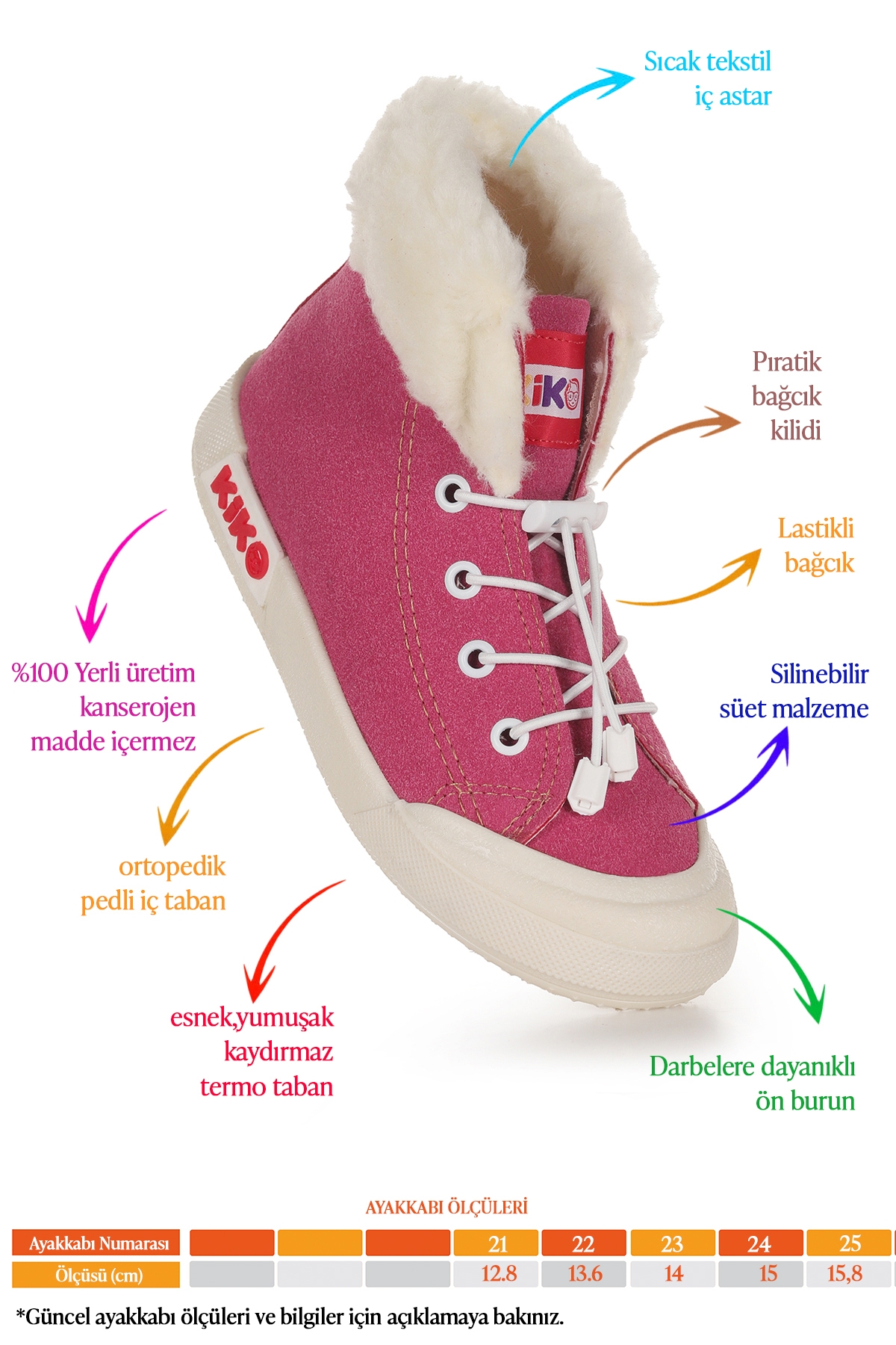 Tigge Günlük Lastikli Kız Bebek Bot Ayakkabı Fuşya - Görsel 3