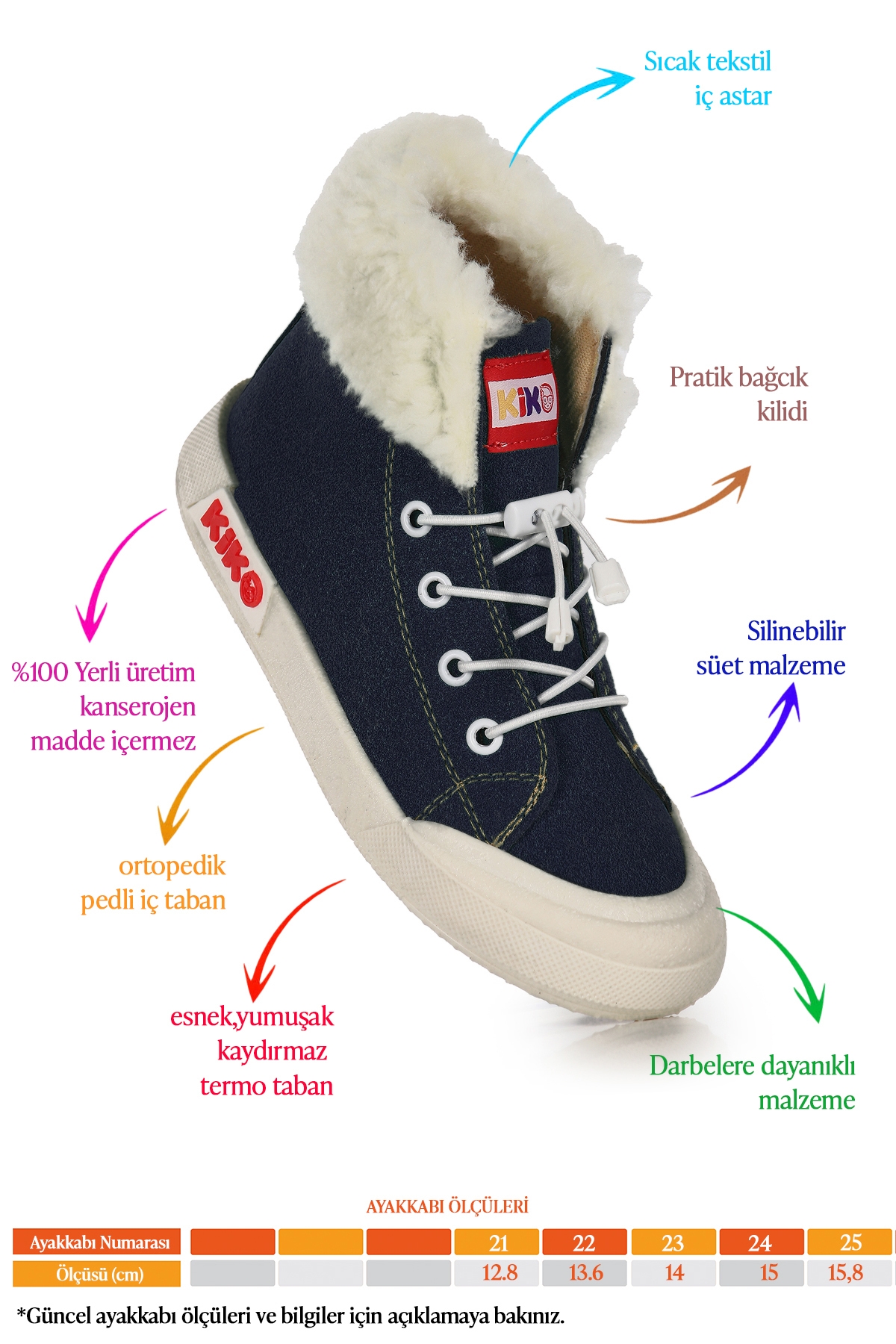 Tigge Günlük Lastikli Kız Bebek Bot Ayakkabı Lacivert - Görsel 3