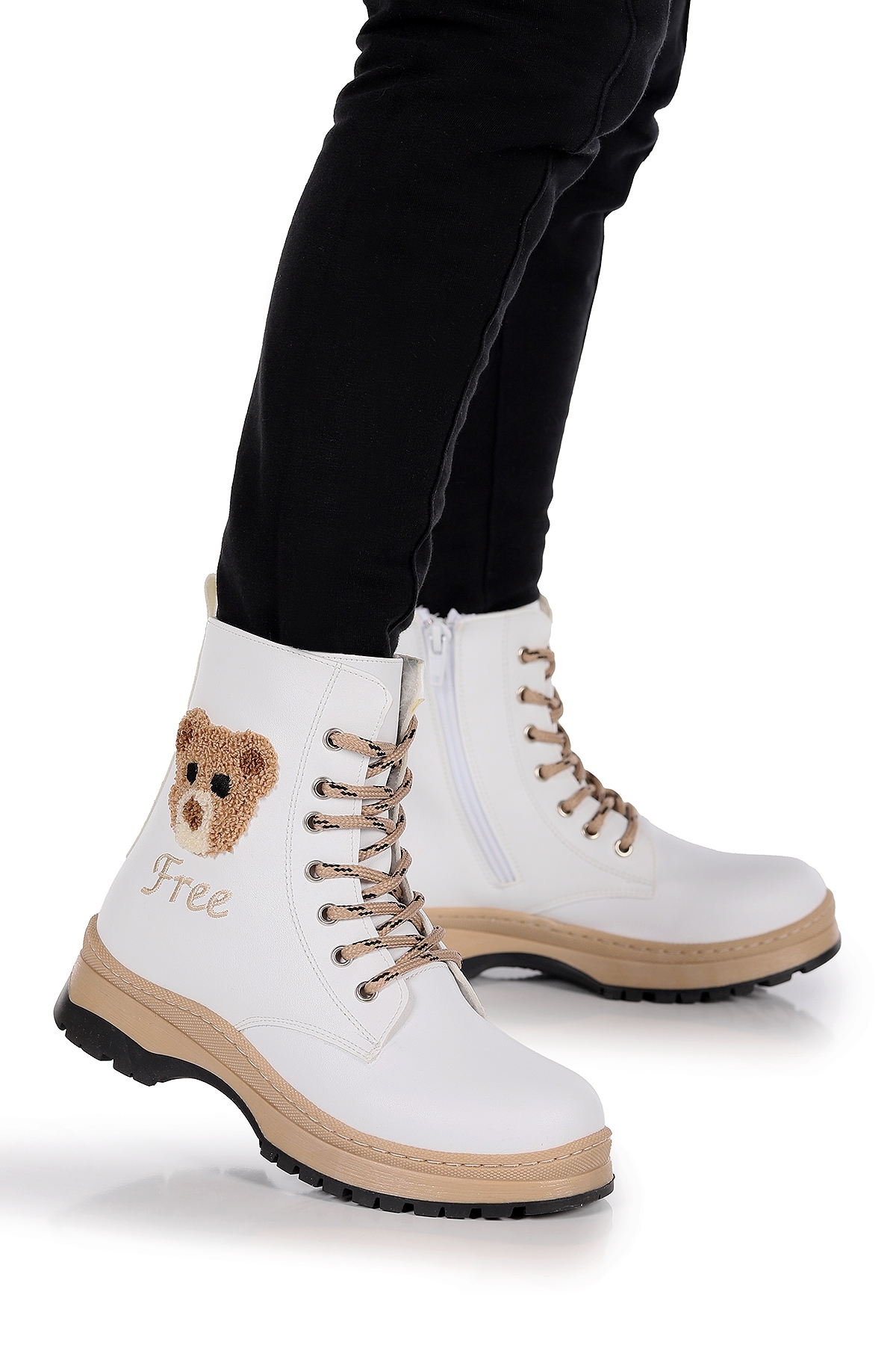 Teddy Cilt Termo Taban Kız Çocuk Bot Beyaz - Görsel 2
