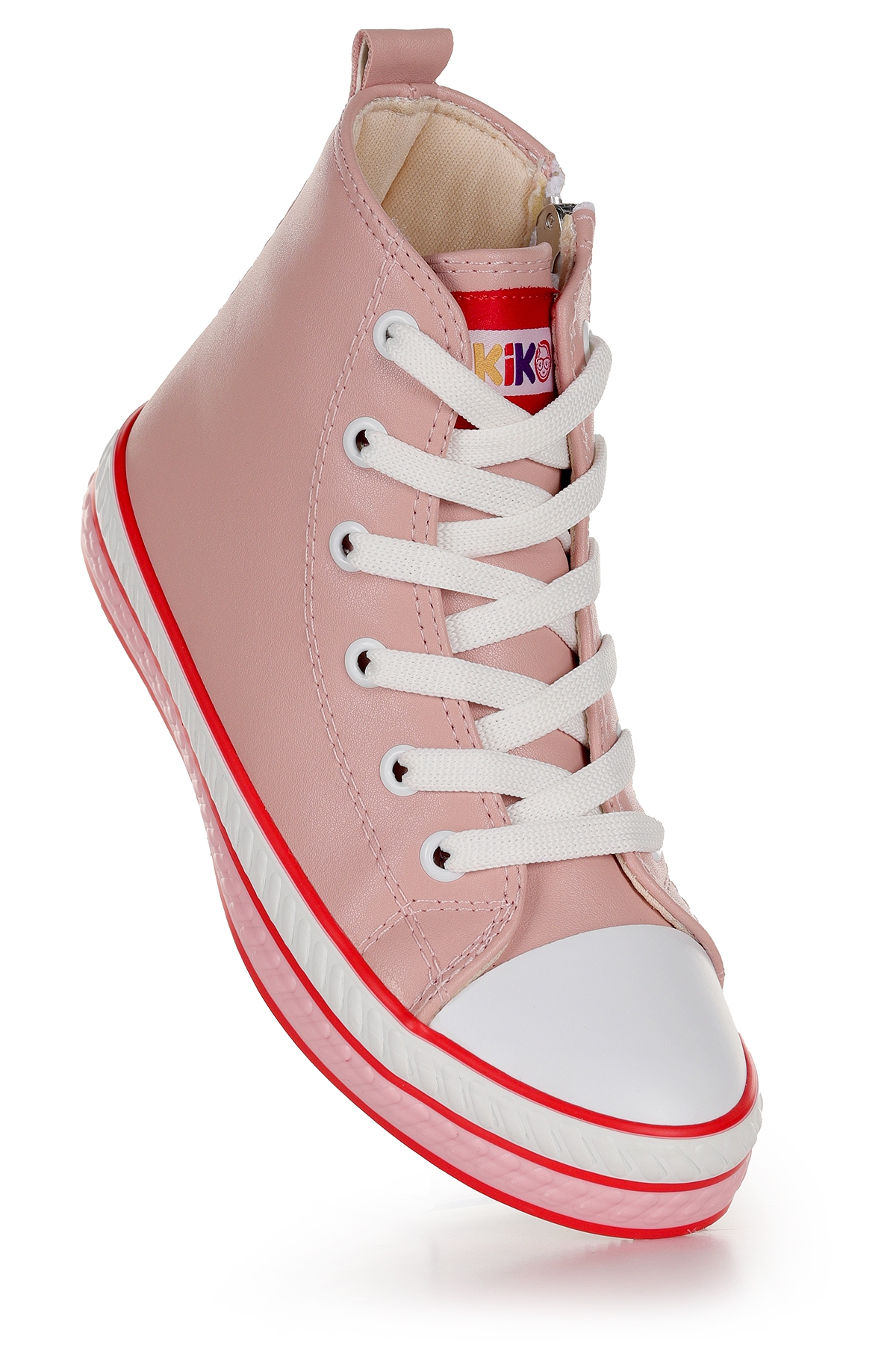 Pant Günlük Bağcıklı Fermuarlı Kız Bebek Spor Ayakkabı Pudra - Görsel 2