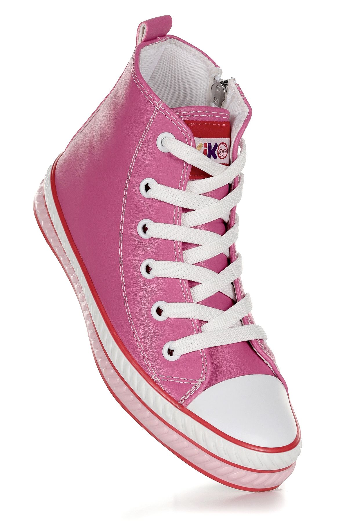 Pant Günlük Bağcıklı Fermuarlı Kız Bebek Spor Ayakkabı Fuşya - Görsel 2