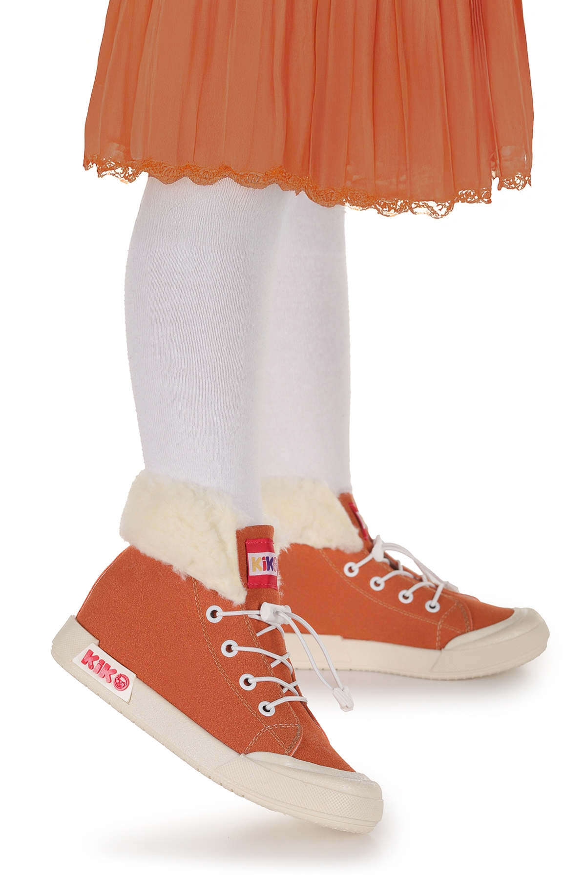 Tigge Günlük Lastikli Kız Çocuk Bot Ayakkabı Turuncu - Görsel 4