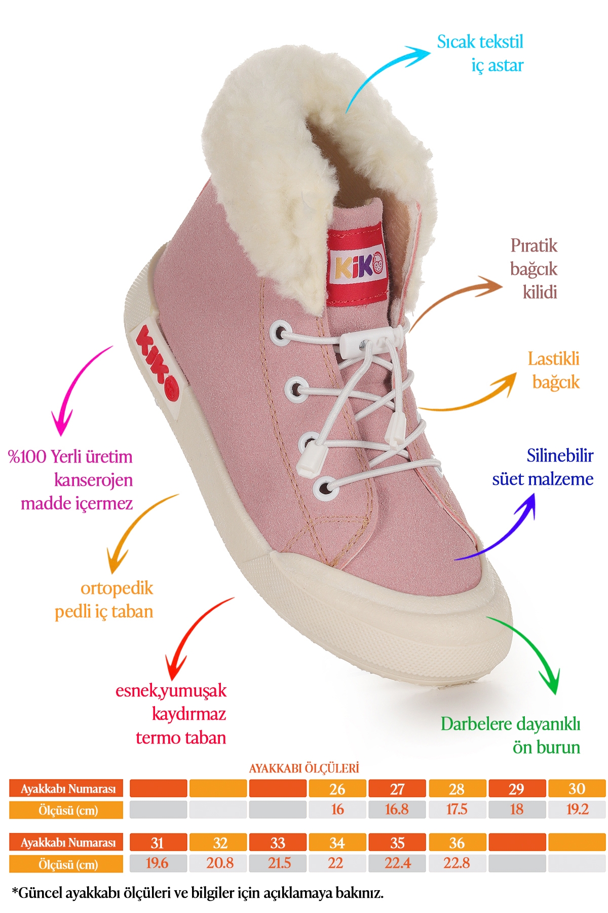 Tigge Günlük Lastikli Kız Çocuk Bot Ayakkabı Pudra - Görsel 3