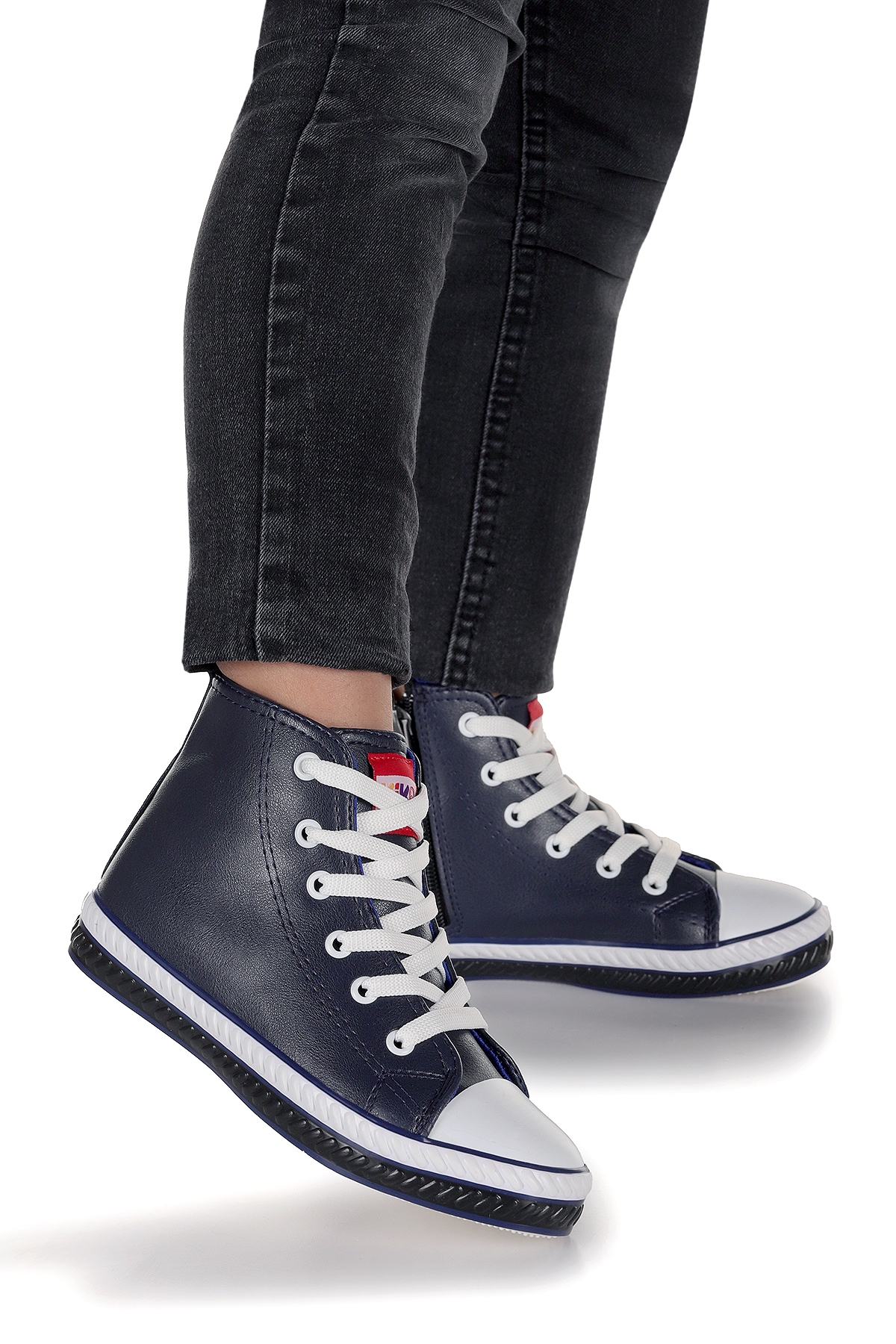 Pant Günlük Bağcıklı Fermuarlı Erkek Bebek Spor Ayakkabı Lacivert - Görsel 4