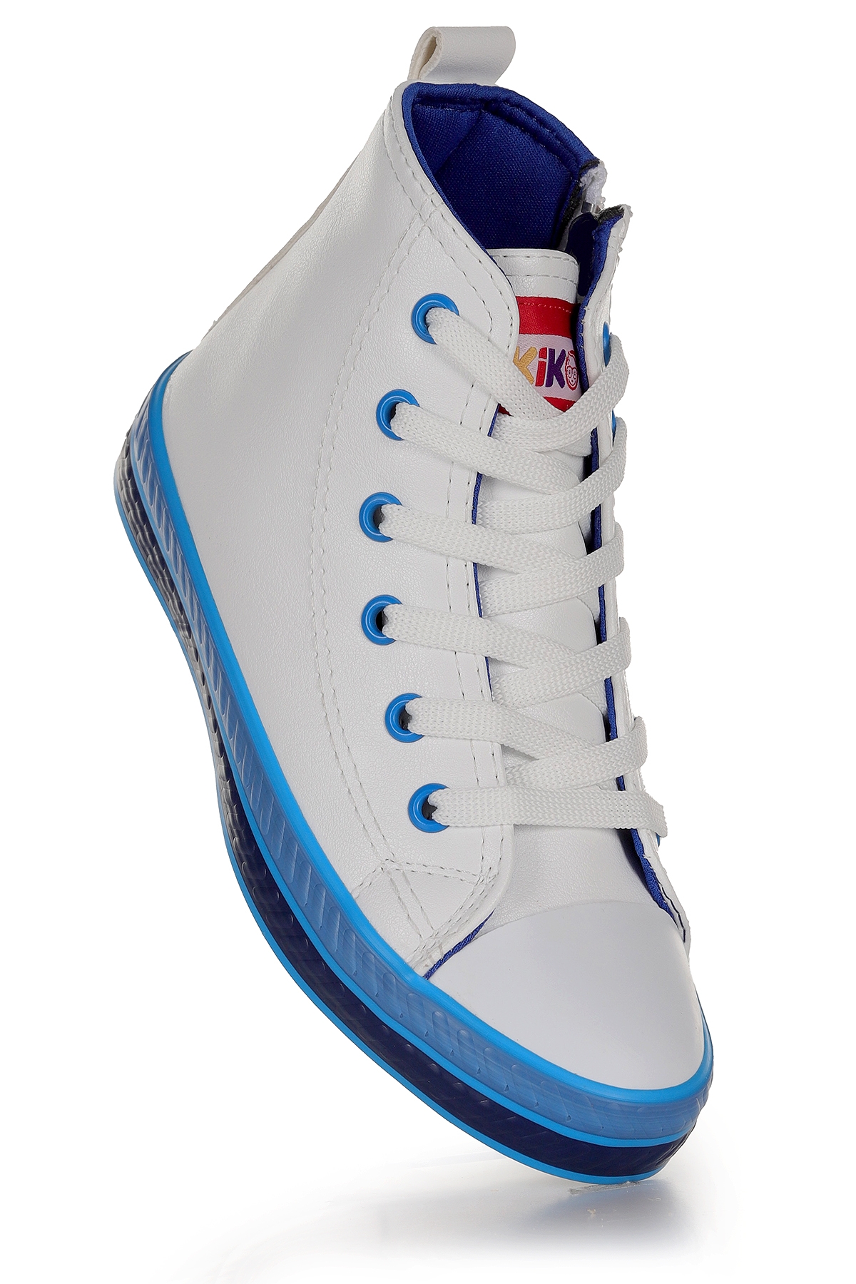 Pant Günlük Bağcıklı Fermuarlı Erkek Bebek Spor Ayakkabı Beyaz - Mavi - Görsel 2