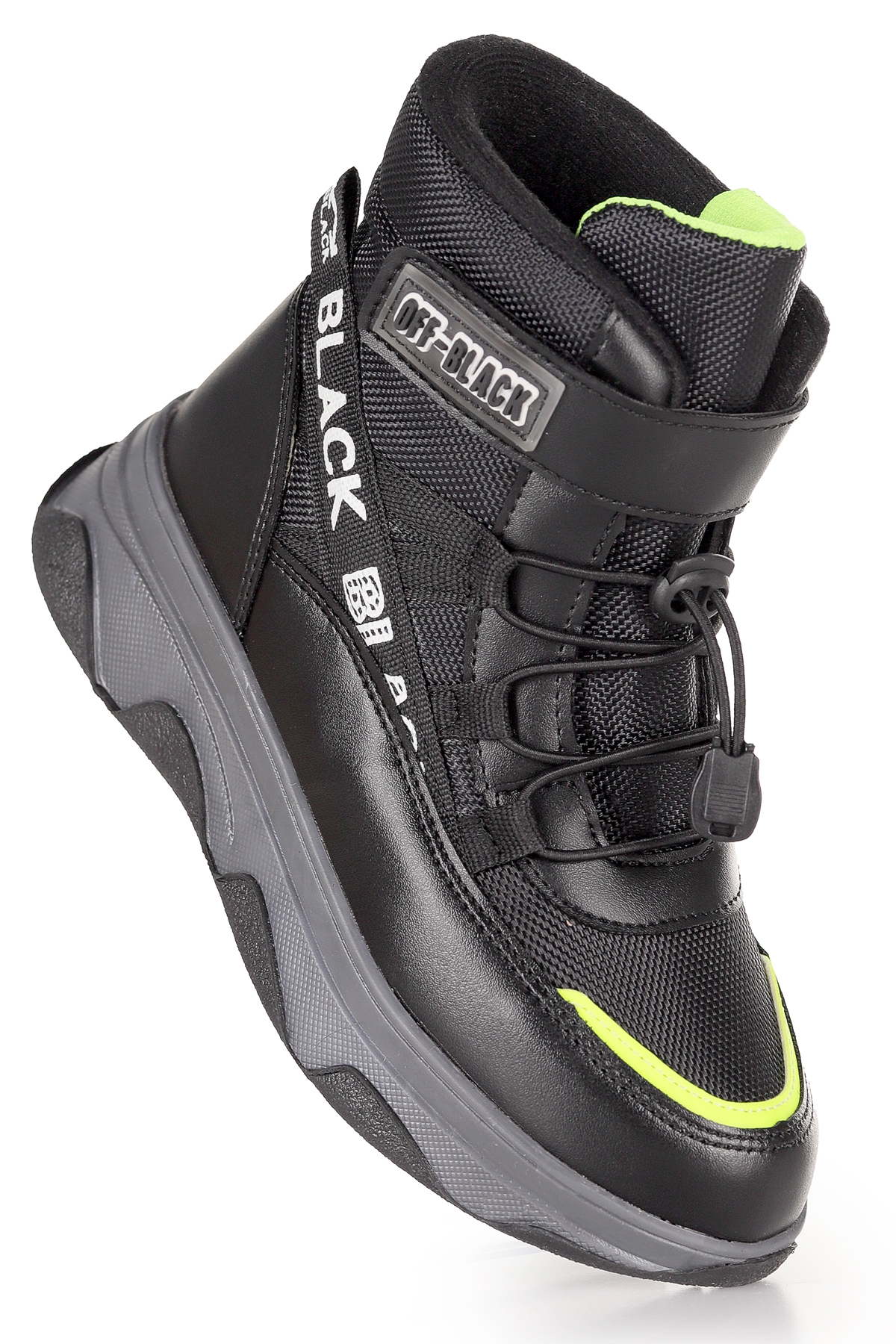 Sire Cırtlı Günlük Erkek Çocuk Bot Ayakkabı Siyah - Sarı - Görsel 2