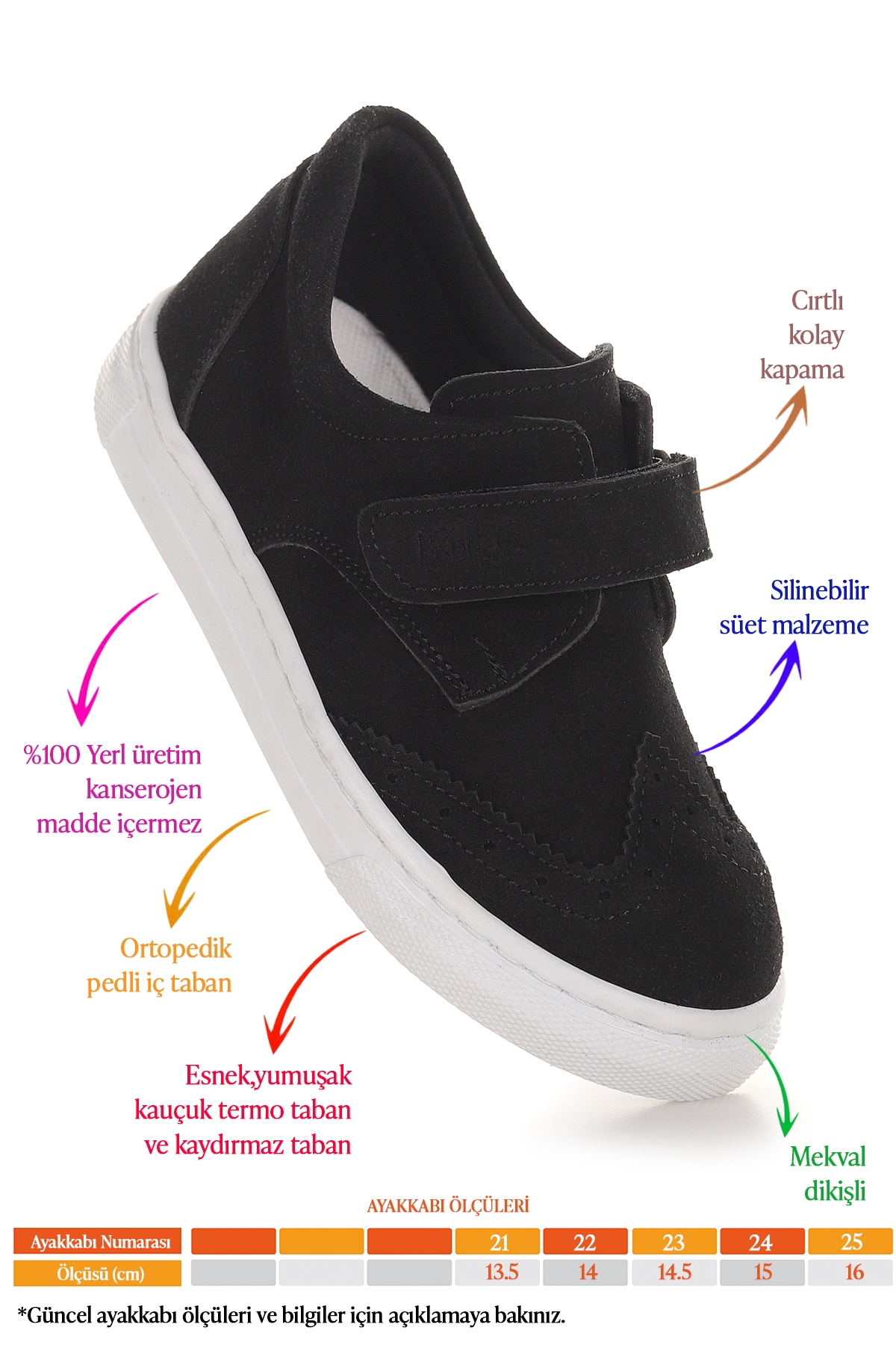 Richie Cırtlı İlk Adım Günlük Erkek Bebek Casual Ayakkabı Siyah - Görsel 3