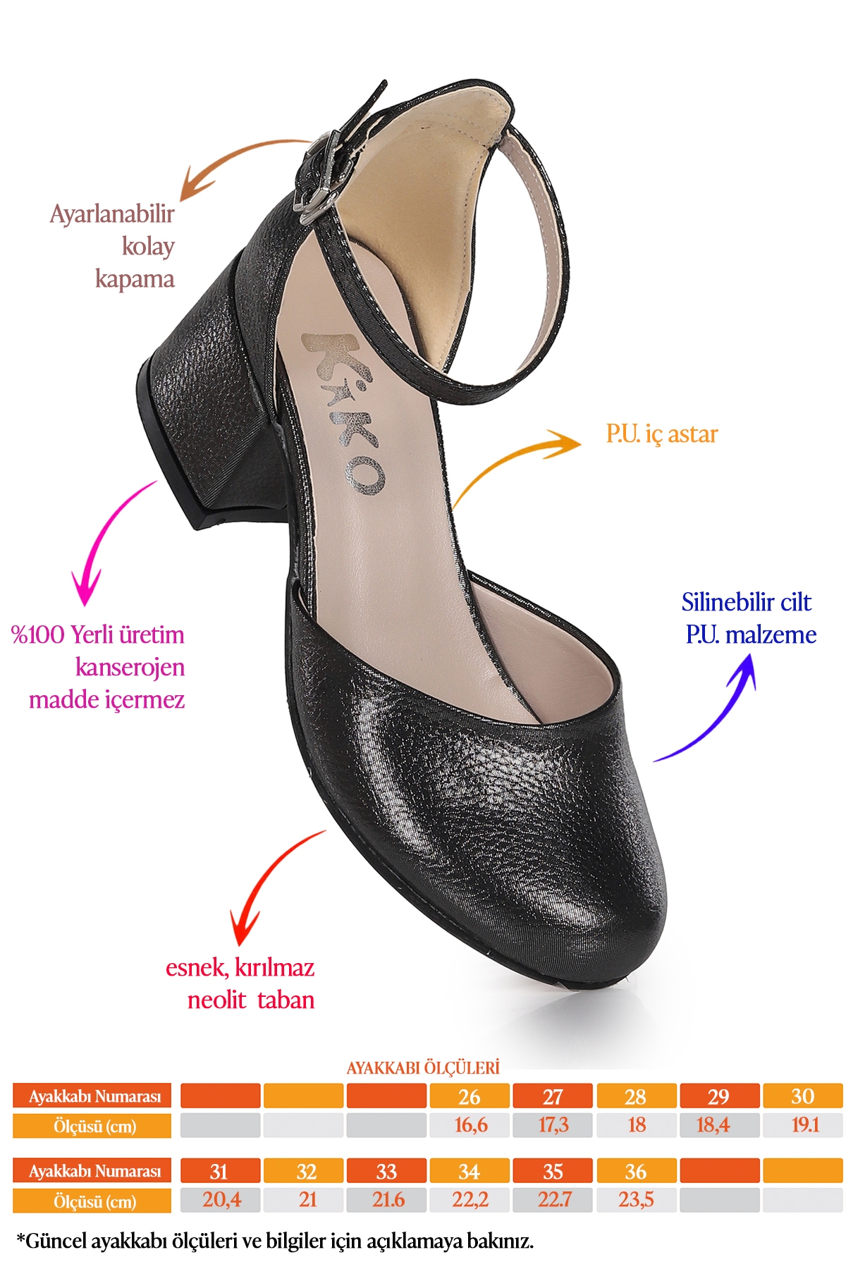 Angelica Günlük Kız Çocuk 3 Cm Topuklu Sandalet Abiye Ayakkabı Platin - Görsel 3