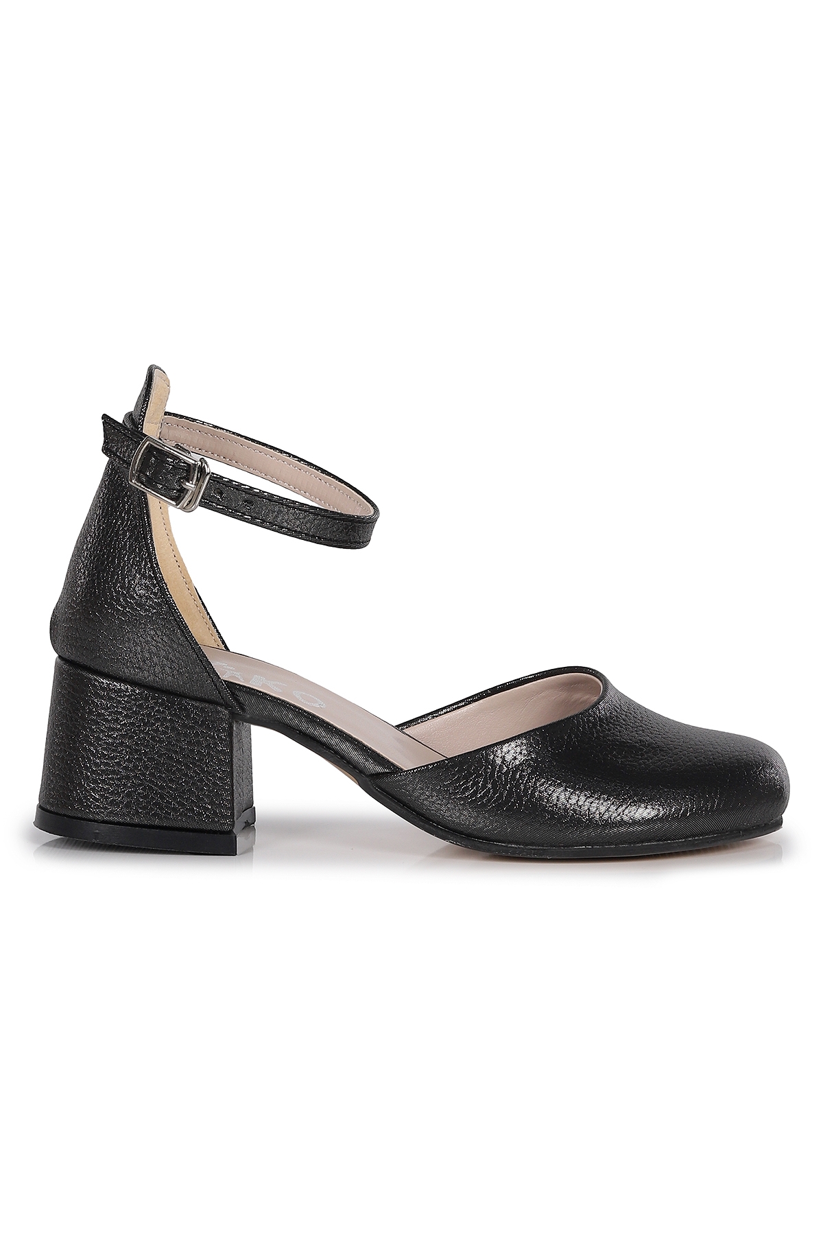 Angelica Günlük Kız Çocuk 3 Cm Topuklu Sandalet Abiye Ayakkabı Platin - Görsel 5