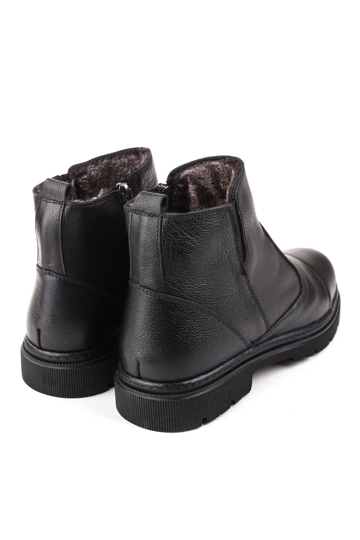 428 Erkek Hakiki Deri Klasik Kürklü Bot - Görsel 7